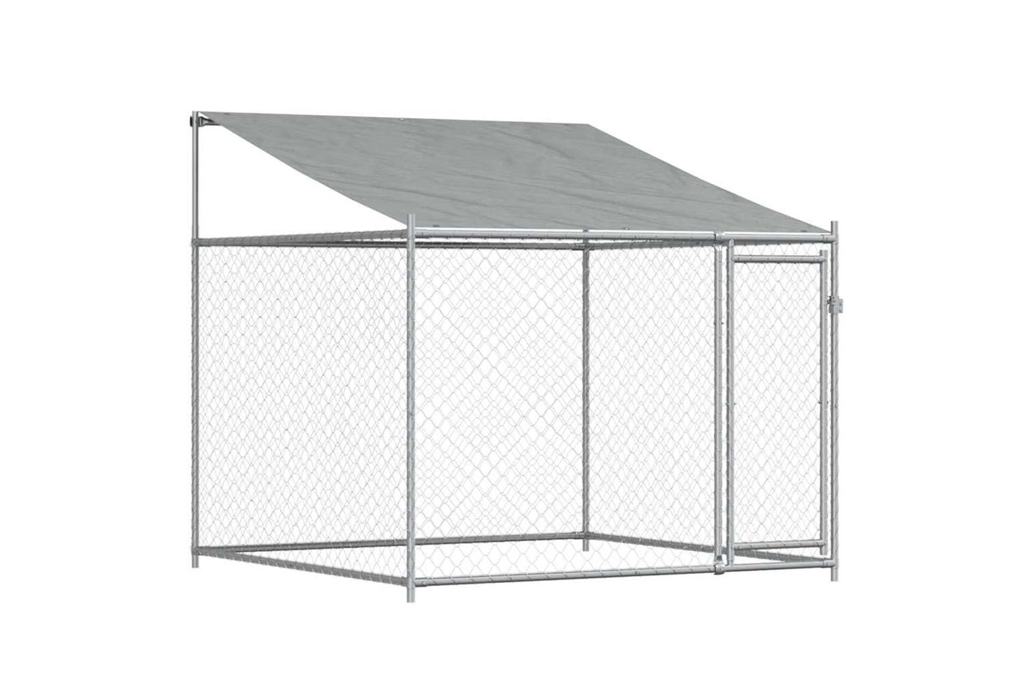 Vidaxl Dog Cage With Roof And Door Grey 6x2x2 M Galvanised Steel-8