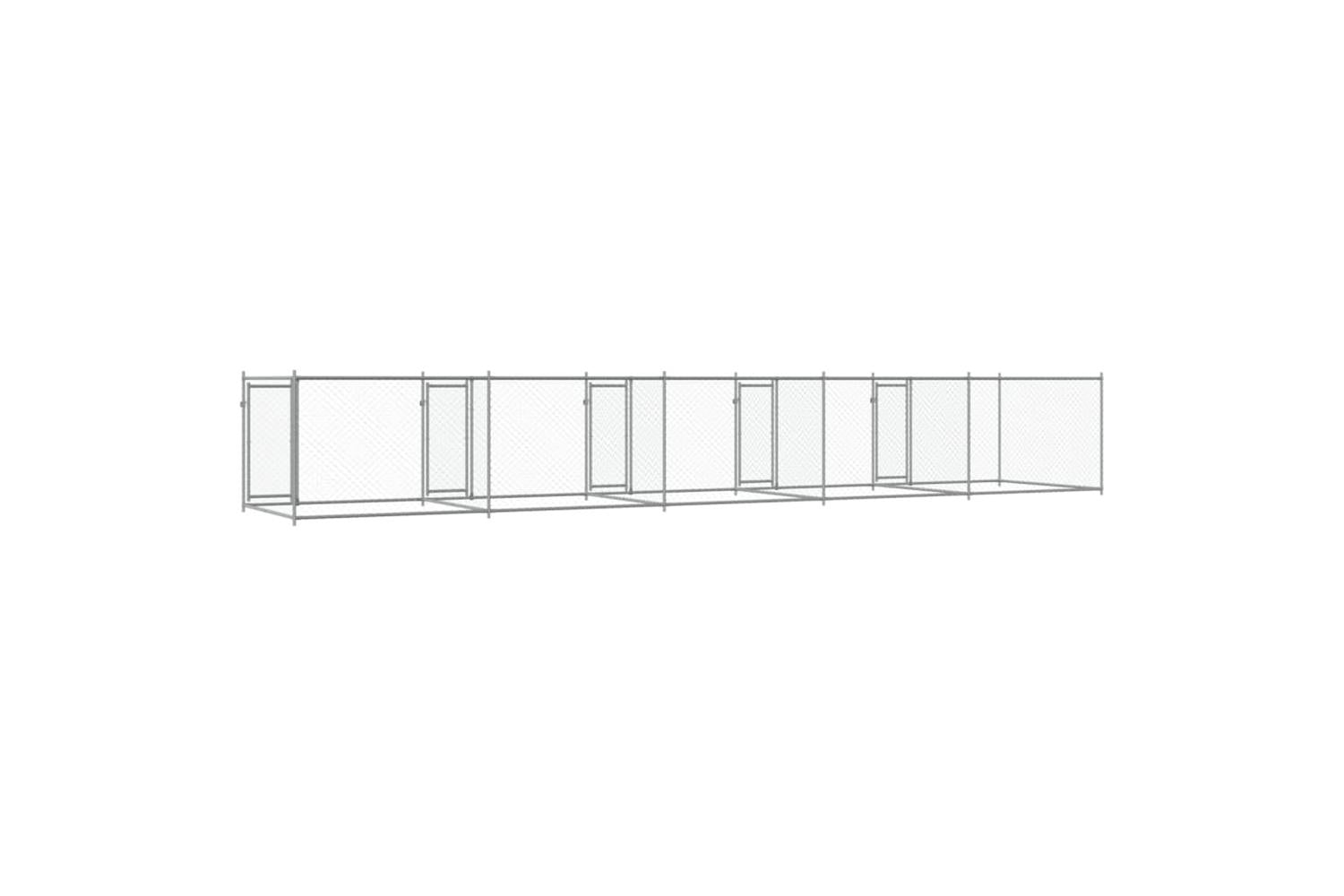 Vidaxl Dog Cage With Doors Grey 10x2x15 M Galvanised Steel-6