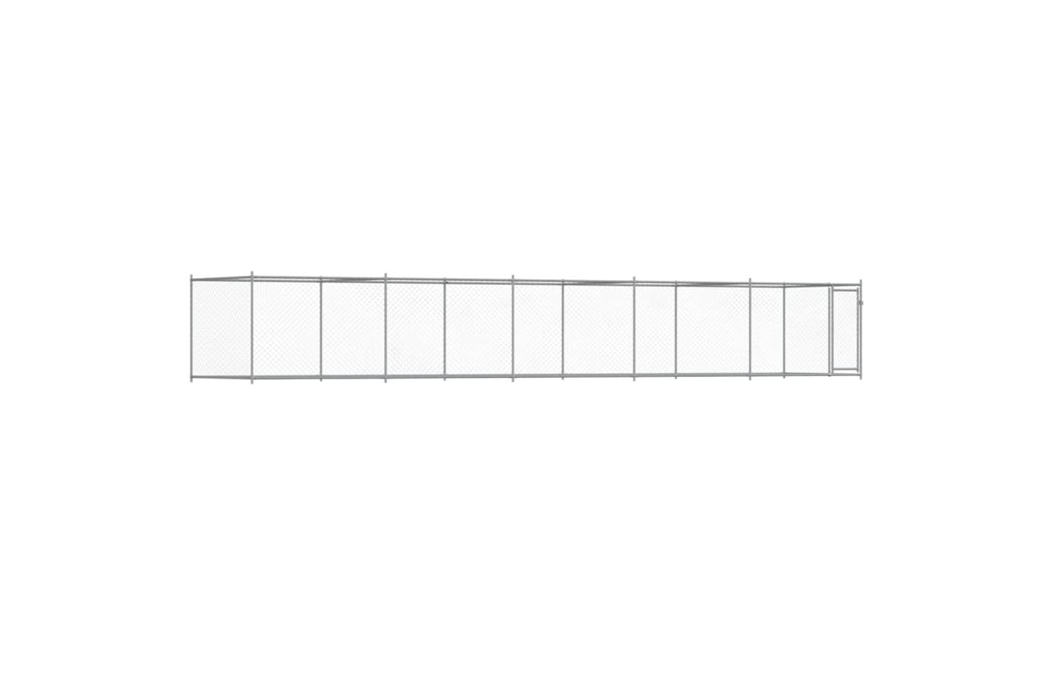 Vidaxl Dog Cage With Door Grey 10x2x15 M Galvanised Steel-2