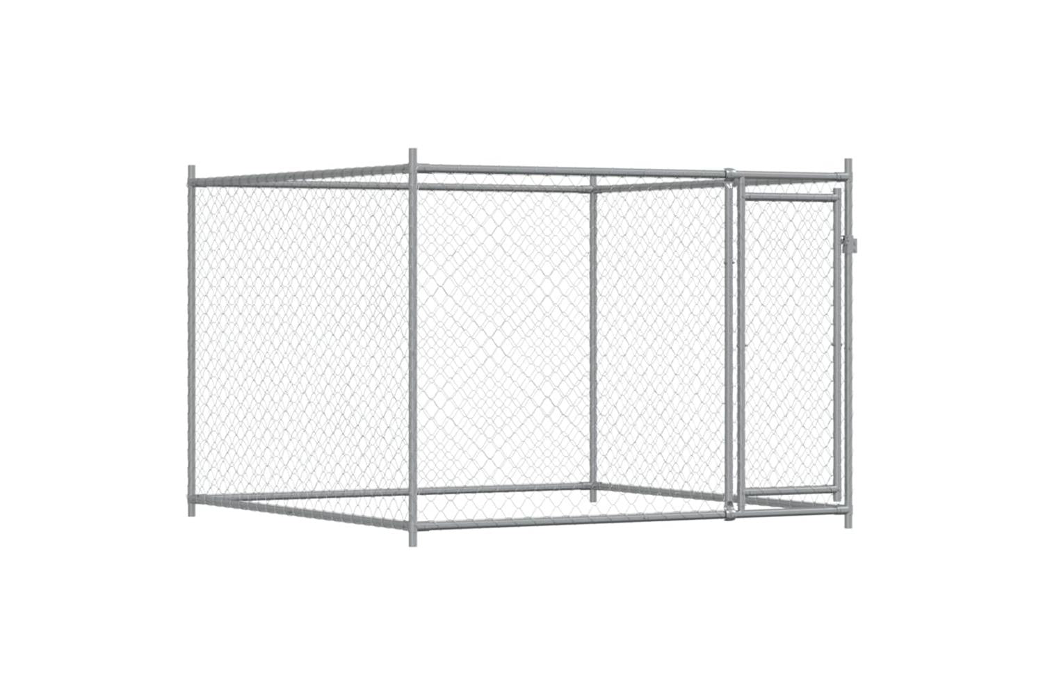 Vidaxl Dog Cage With Door Grey 10x2x15 M Galvanised Steel-7