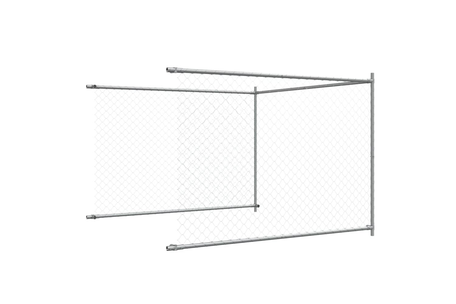 Vidaxl Dog Cage With Door Grey 10x2x15 M Galvanised Steel-8