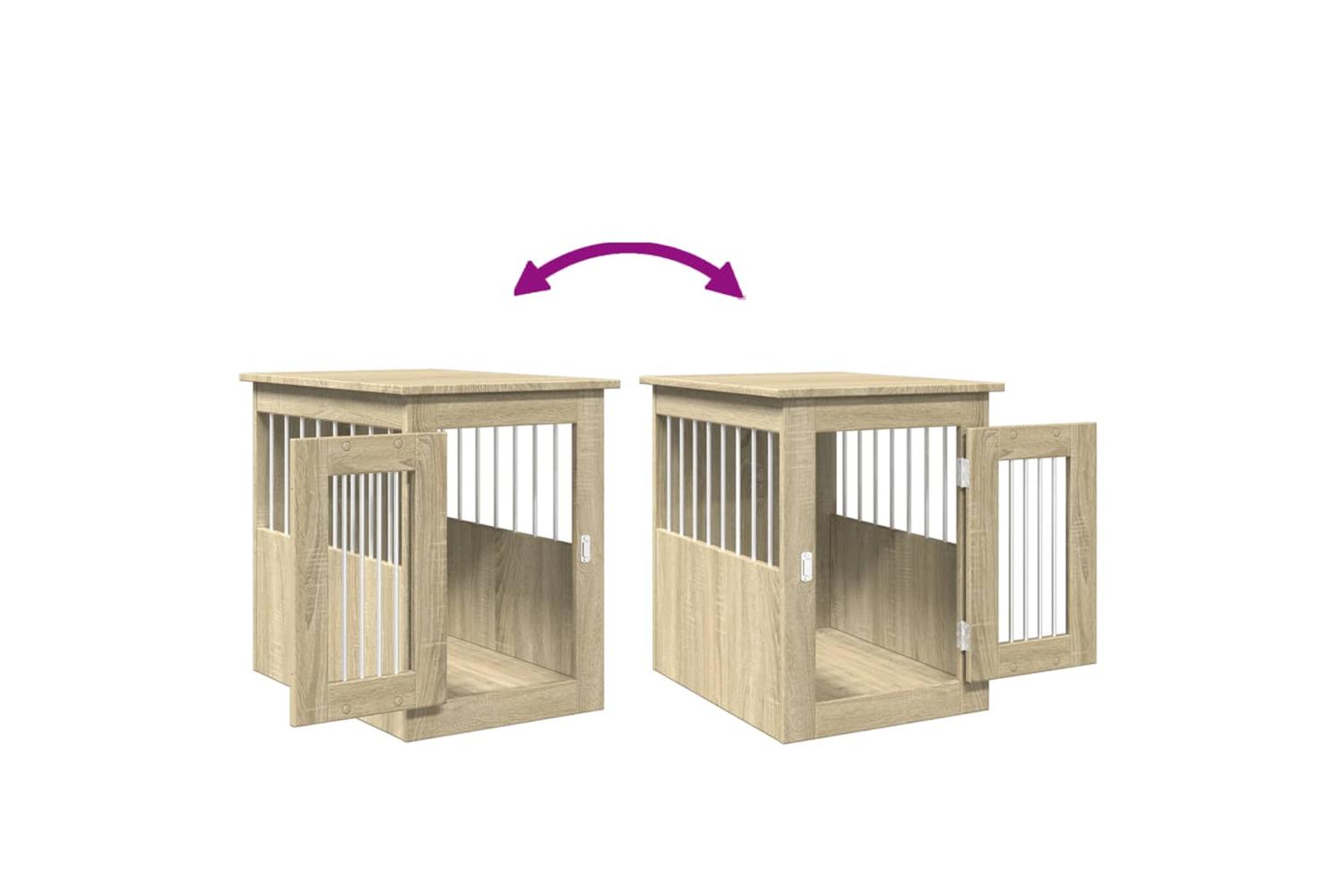 Vidaxl Dog Crate Furniture Sonoma Oak 45x62x59 Cm Engineered Wood-8