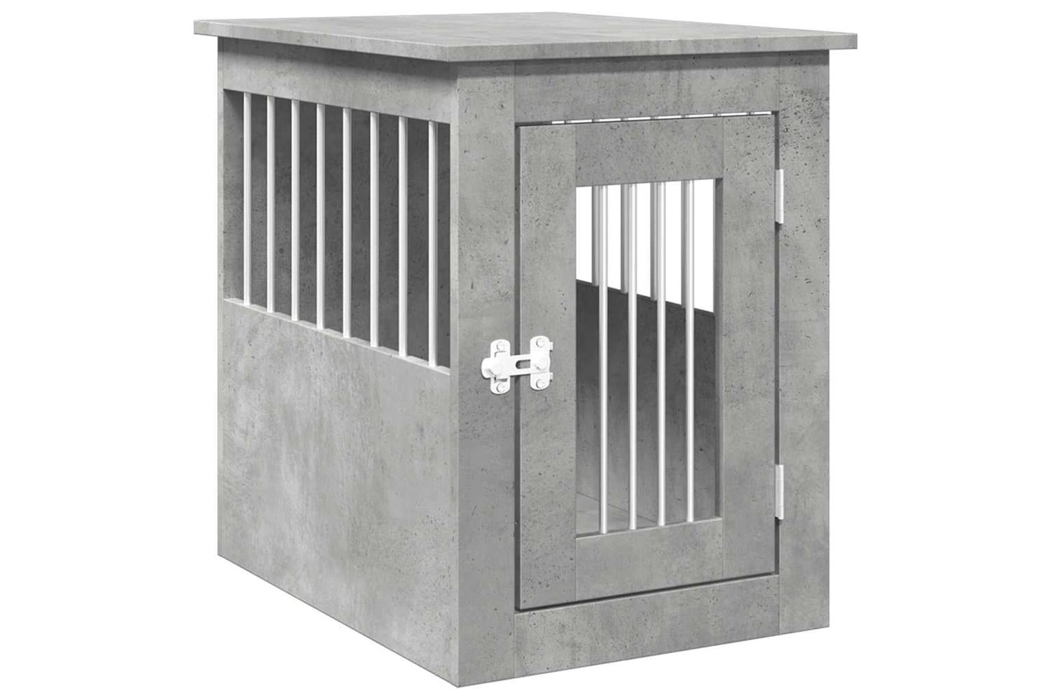 Vidaxl Dog House Concrete Grey 45x62x59 Cm Engineered Wood-2