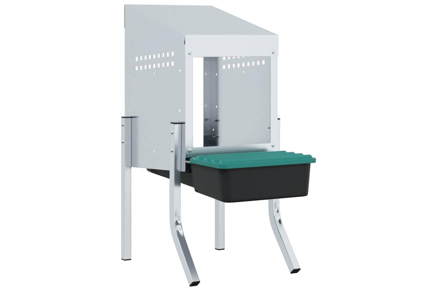 Vidaxl Chicken Nesting Box 1 Compartment With Legs Galvanised Steel-2