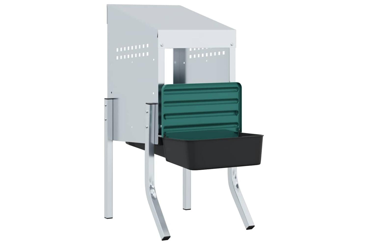 Vidaxl Chicken Nesting Box 1 Compartment With Legs Galvanised Steel-4