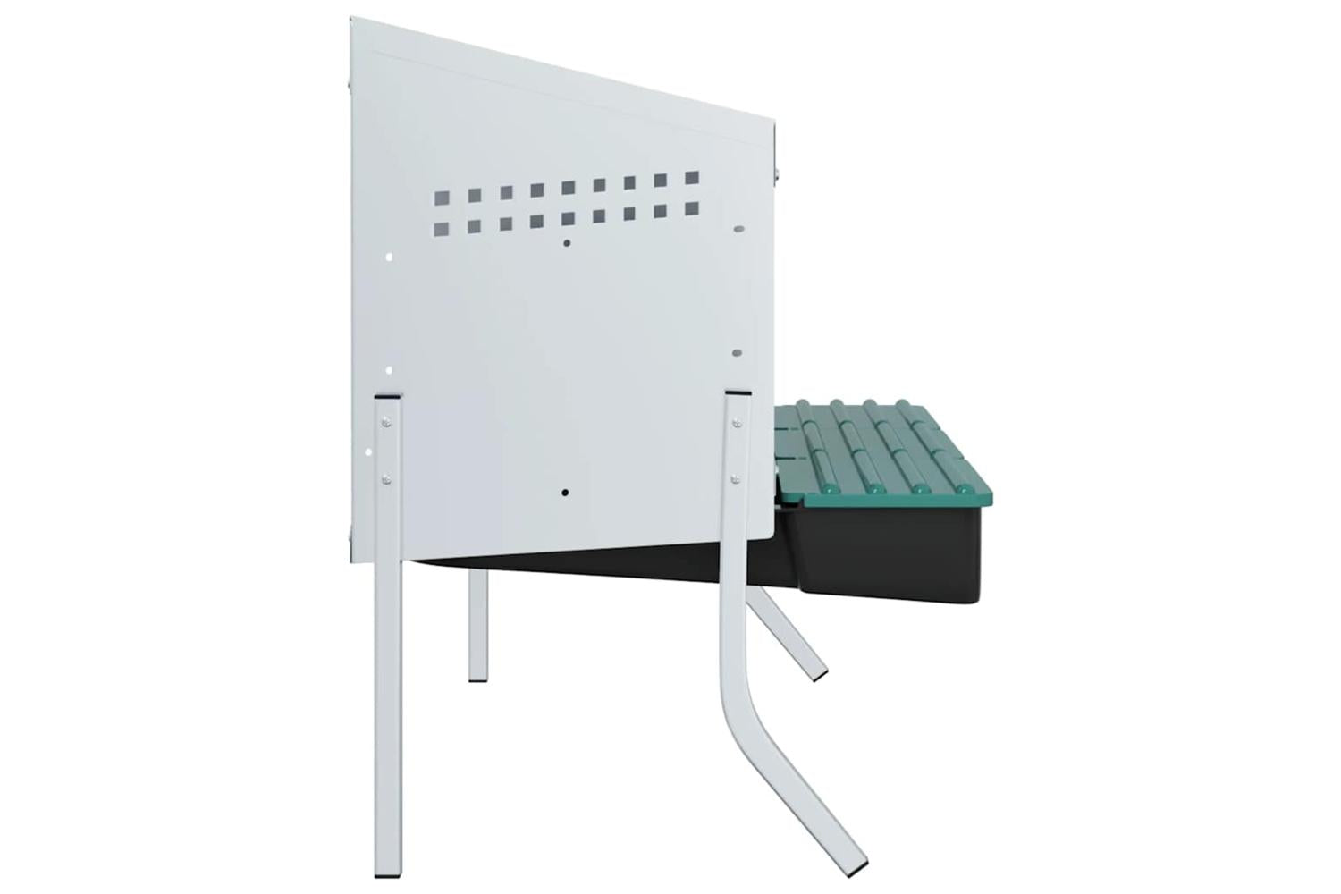 Vidaxl Chicken Nesting Box 3 Compartments With Legs Galvanised Steel-6
