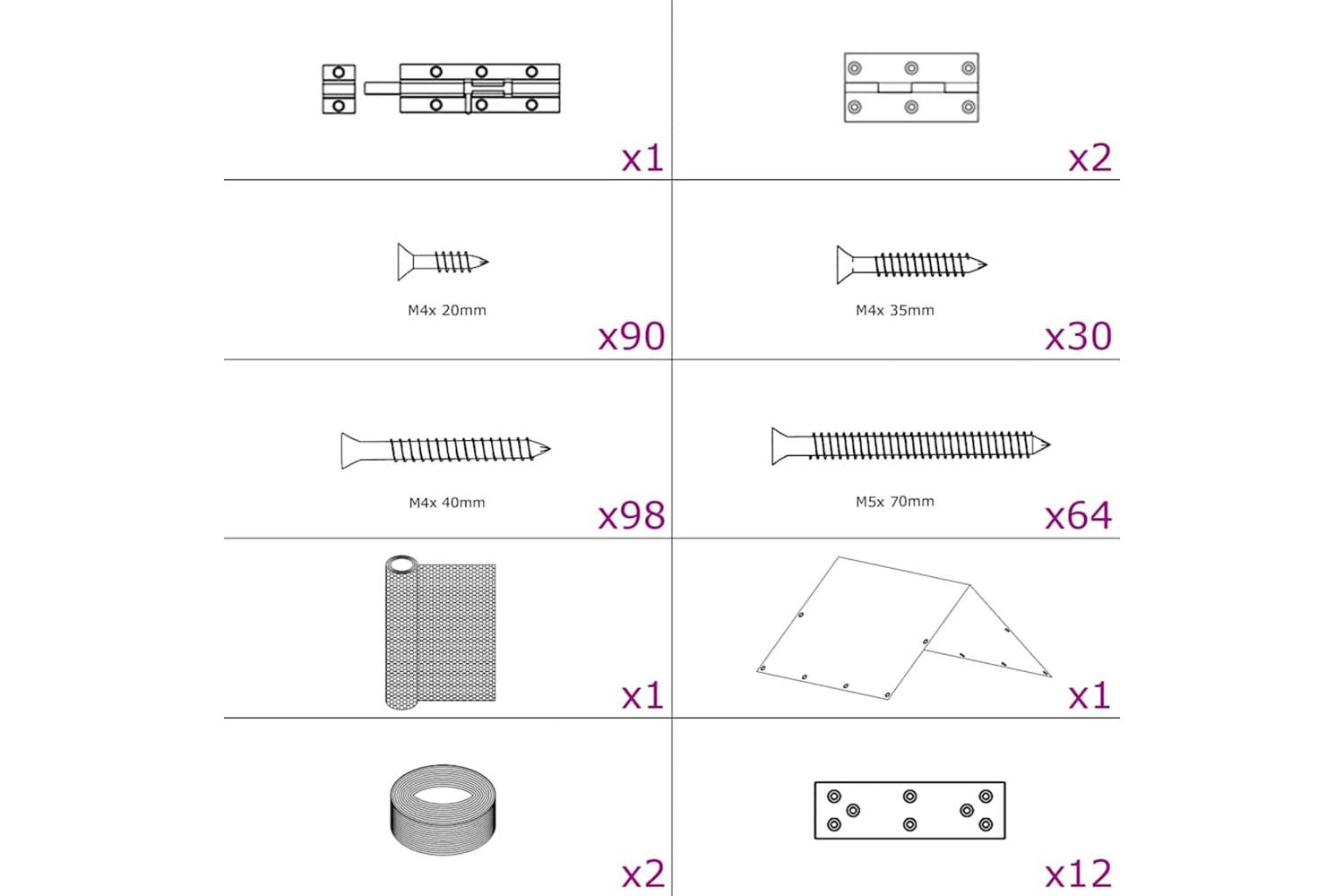 Vidaxl Chicken Cage 6x15x2 M Steel-2
