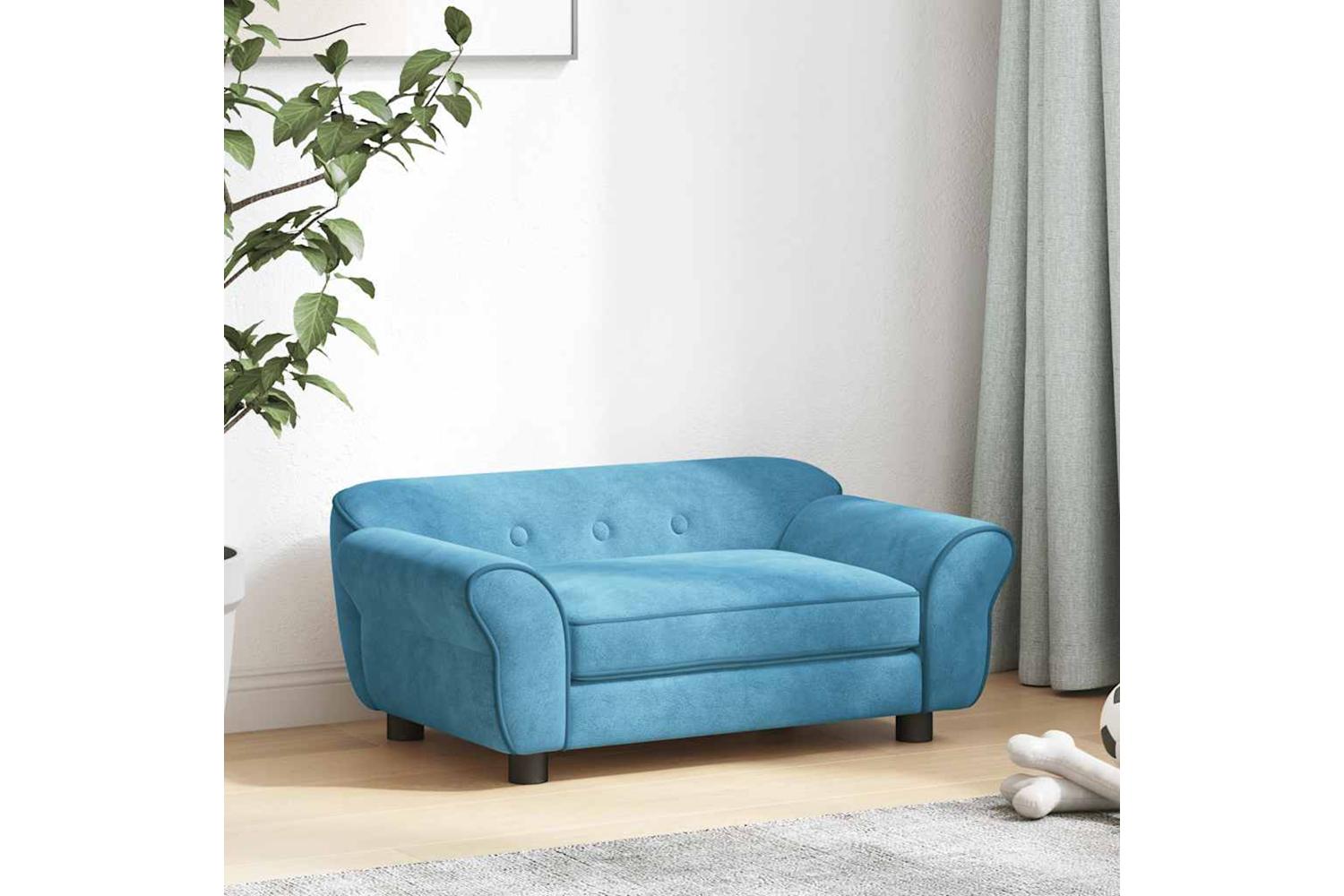 Vidaxl Dog Sofa Turquoise 72x45x30 Cm Plush-3