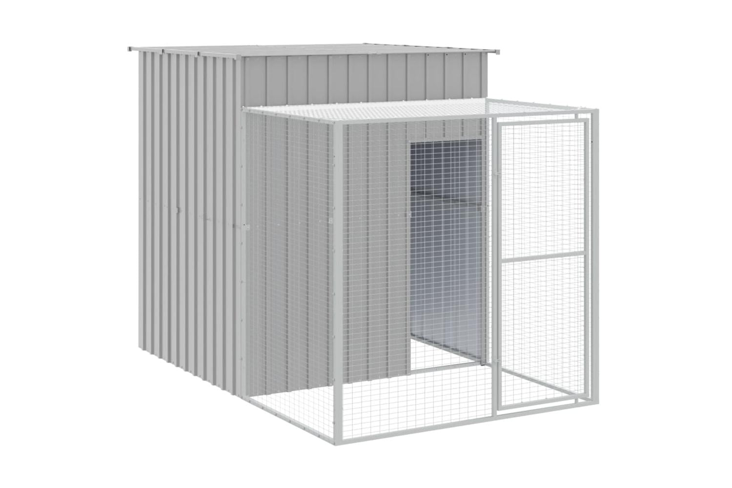 Vidaxl Chicken Cage With Run Light Grey 165x863x181 Cm Galvanised Steel-6