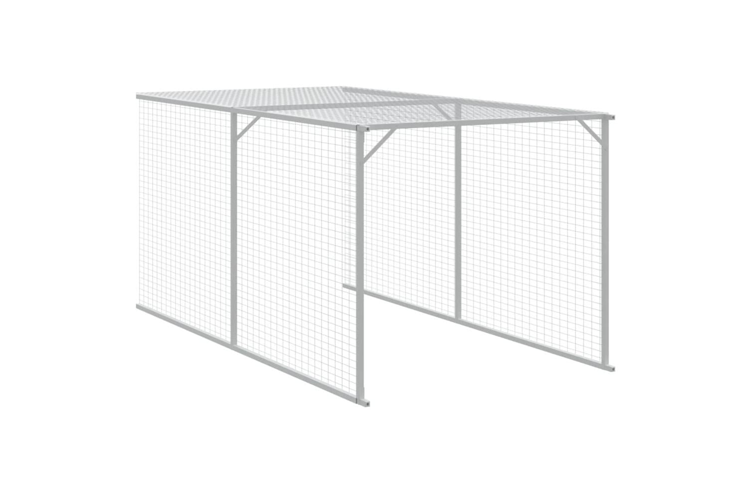 Vidaxl Chicken Cage With Run Anthracite 117x1017x123 Cm Galvanised Steel-7