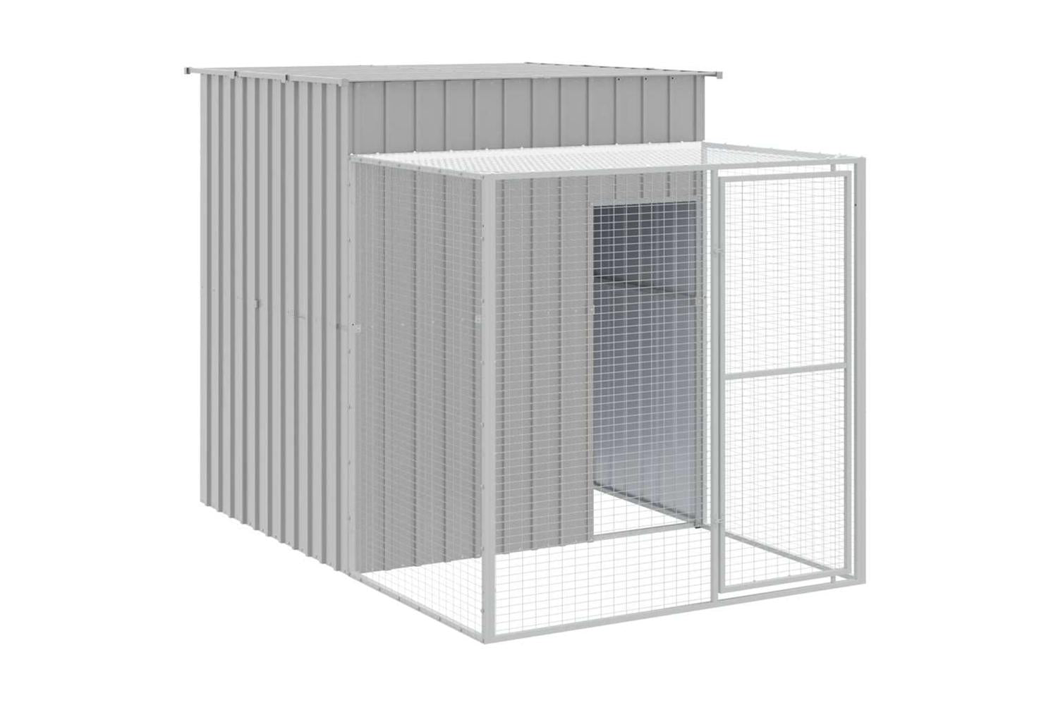 Vidaxl Chicken Cage With Run Light Grey 165x251x181 Cm Galvanised Steel-2