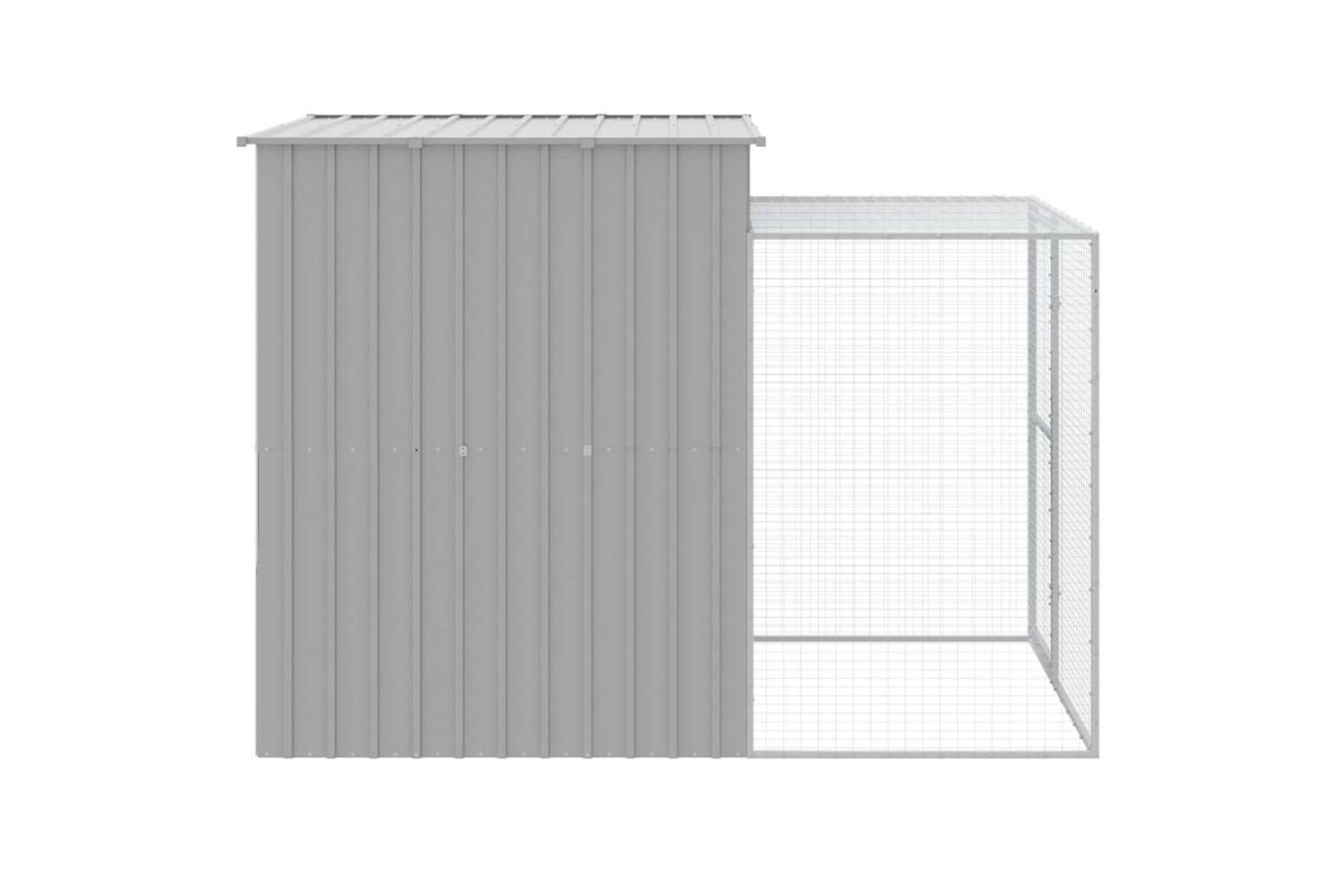 Vidaxl Chicken Cage With Run Light Grey 165x251x181 Cm Galvanised Steel-4