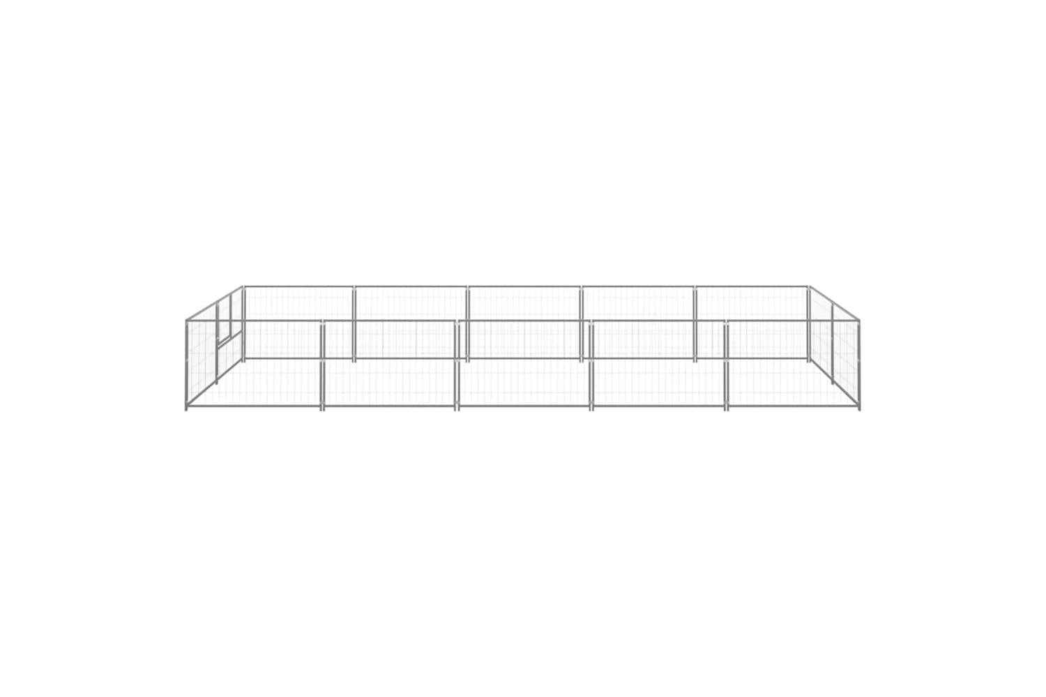 Vidaxl Dog Kennel Silver 10 M Steel-2