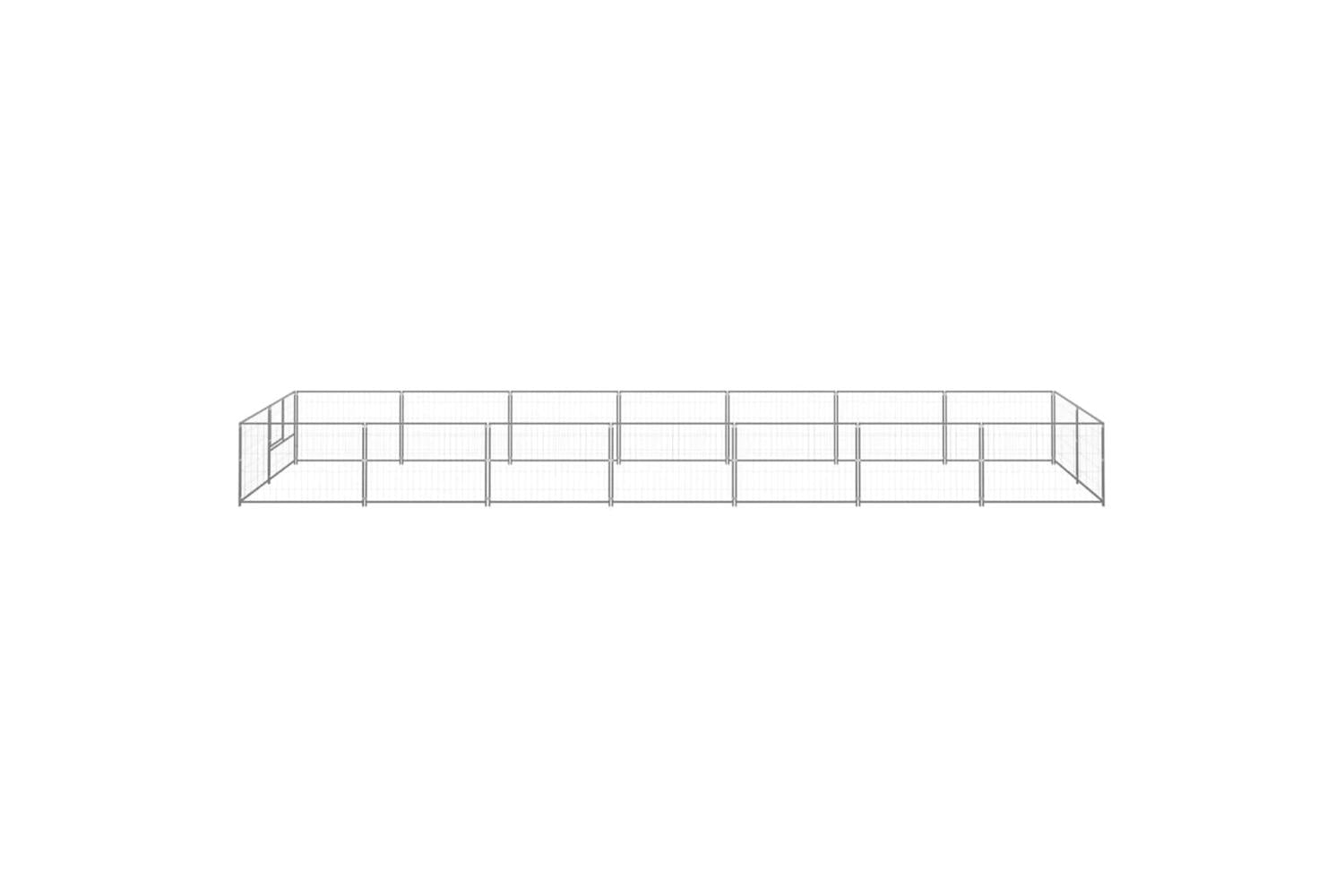 Vidaxl Dog Kennel Silver 14 M Steel-2