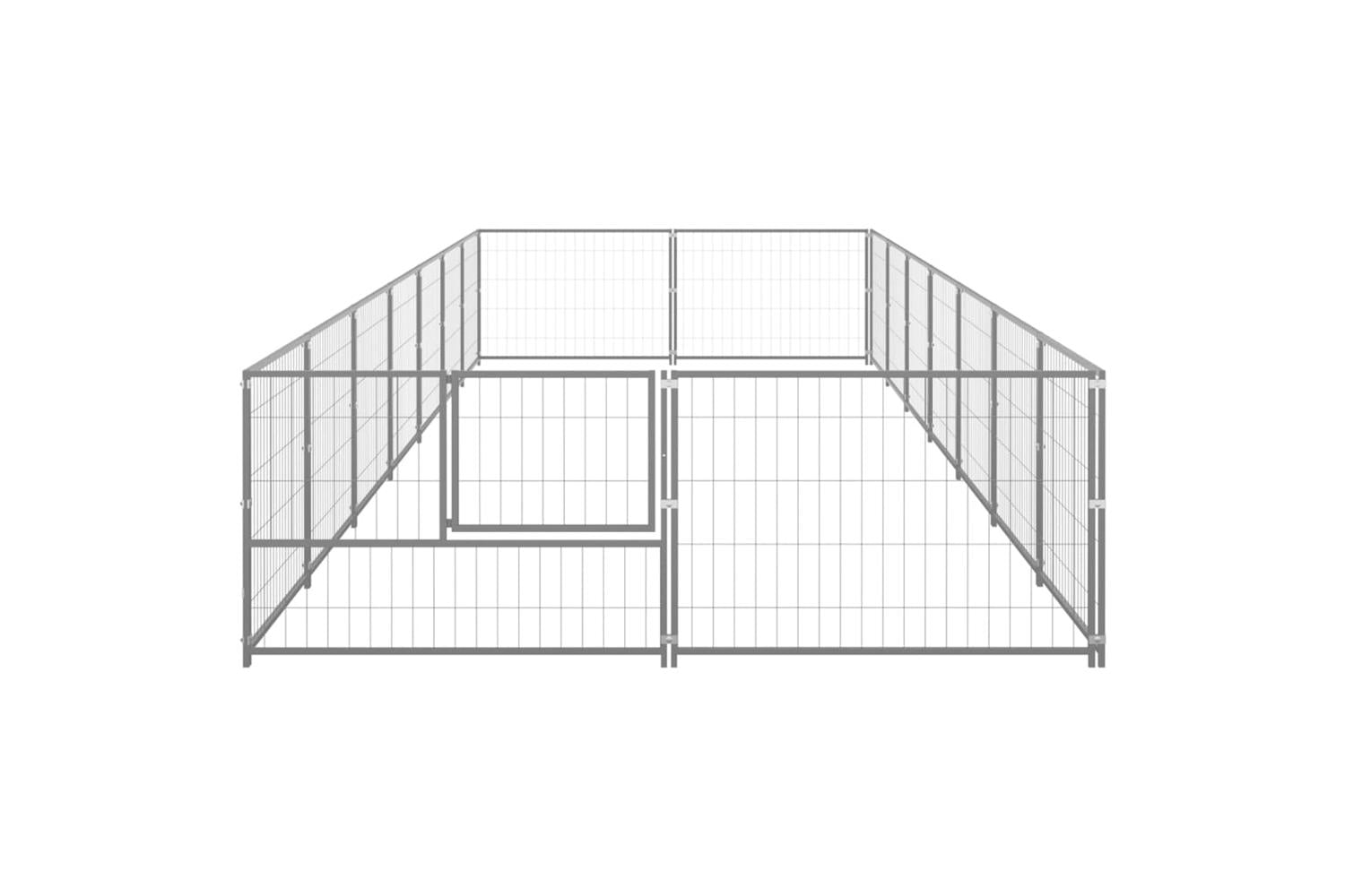 Vidaxl Dog Kennel Silver 14 M Steel-3