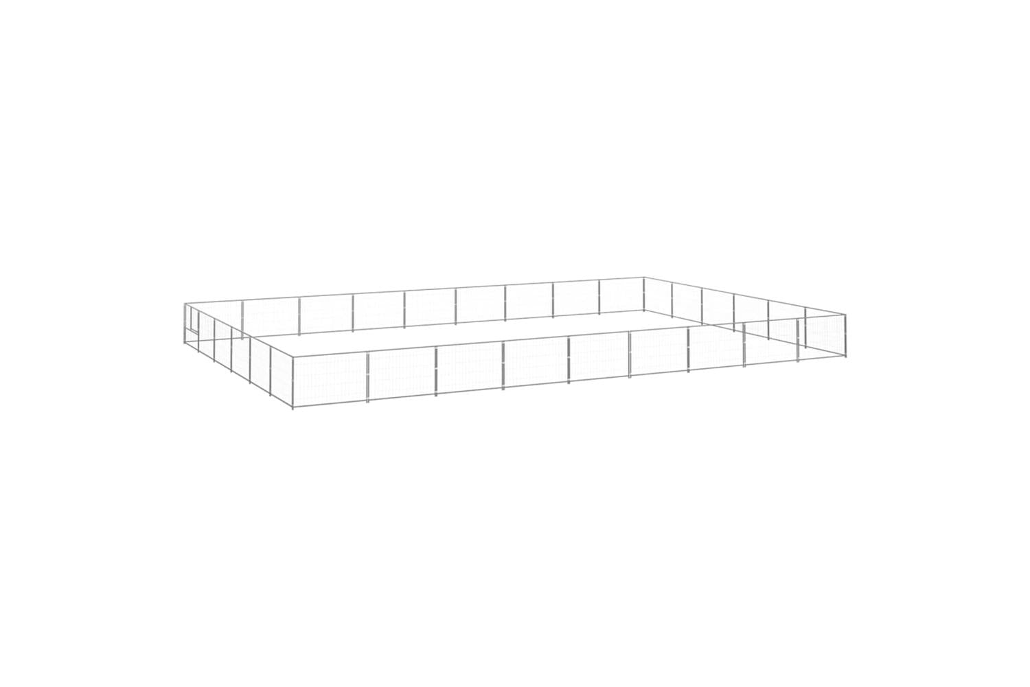 Vidaxl Dog Kennel Silver 54 M Steel