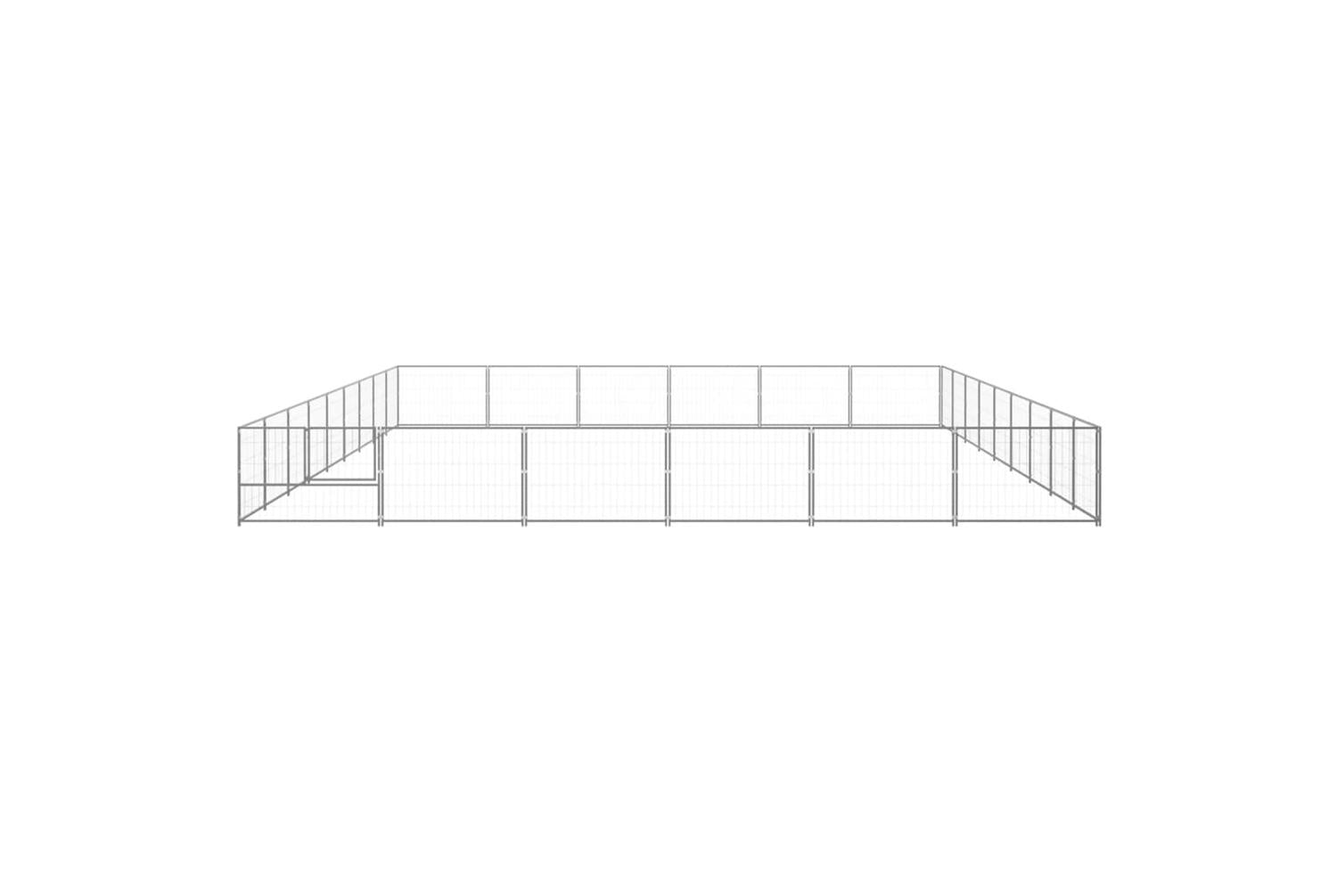 Vidaxl Dog Kennel Silver 54 M Steel-3