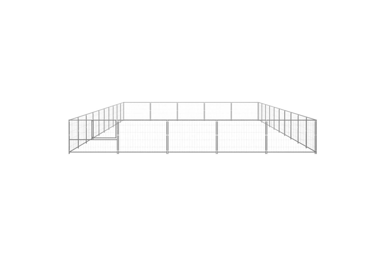 Vidaxl Dog Kennel Silver 50 M Steel-3