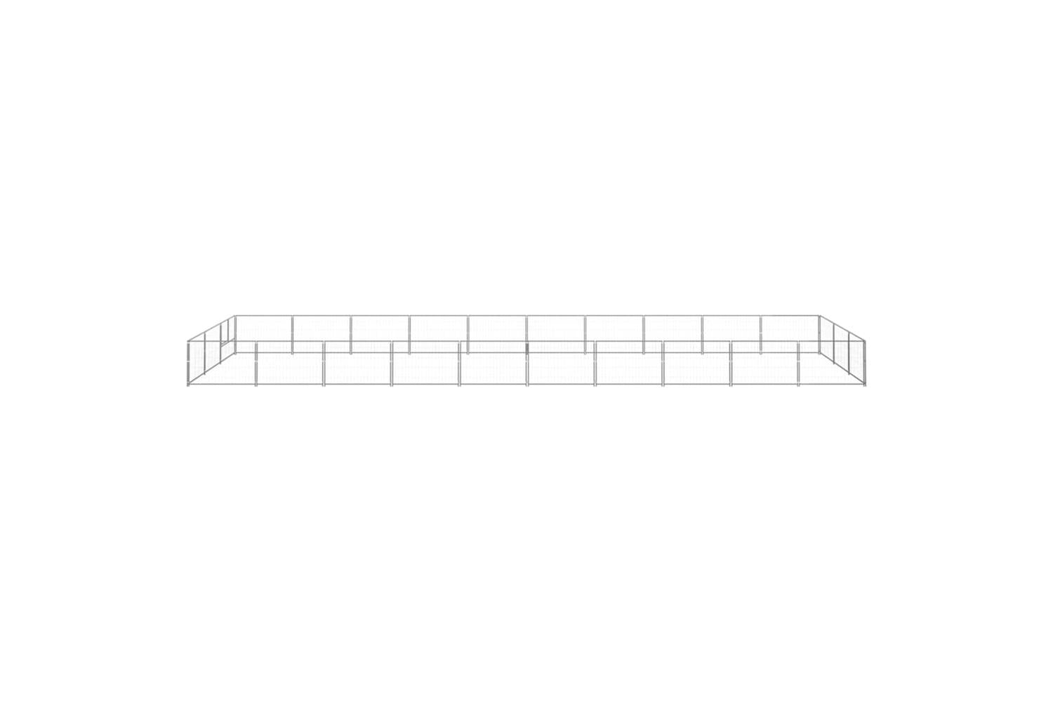 Vidaxl Dog Kennel Silver 30 M Steel-2