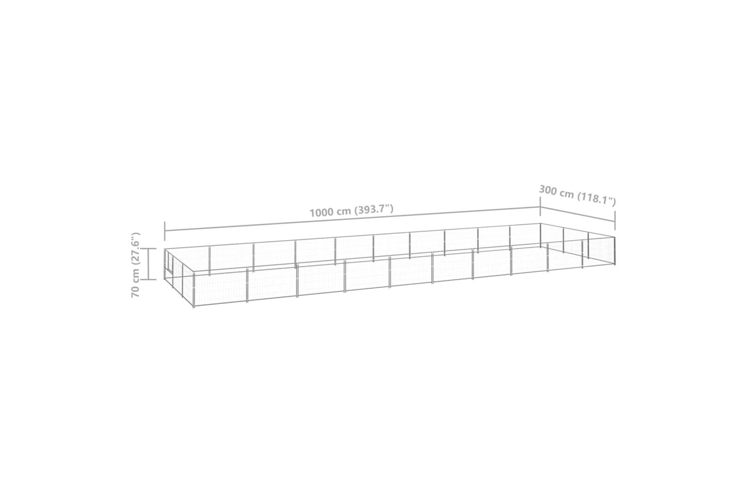 Vidaxl Dog Kennel Silver 30 M Steel-6