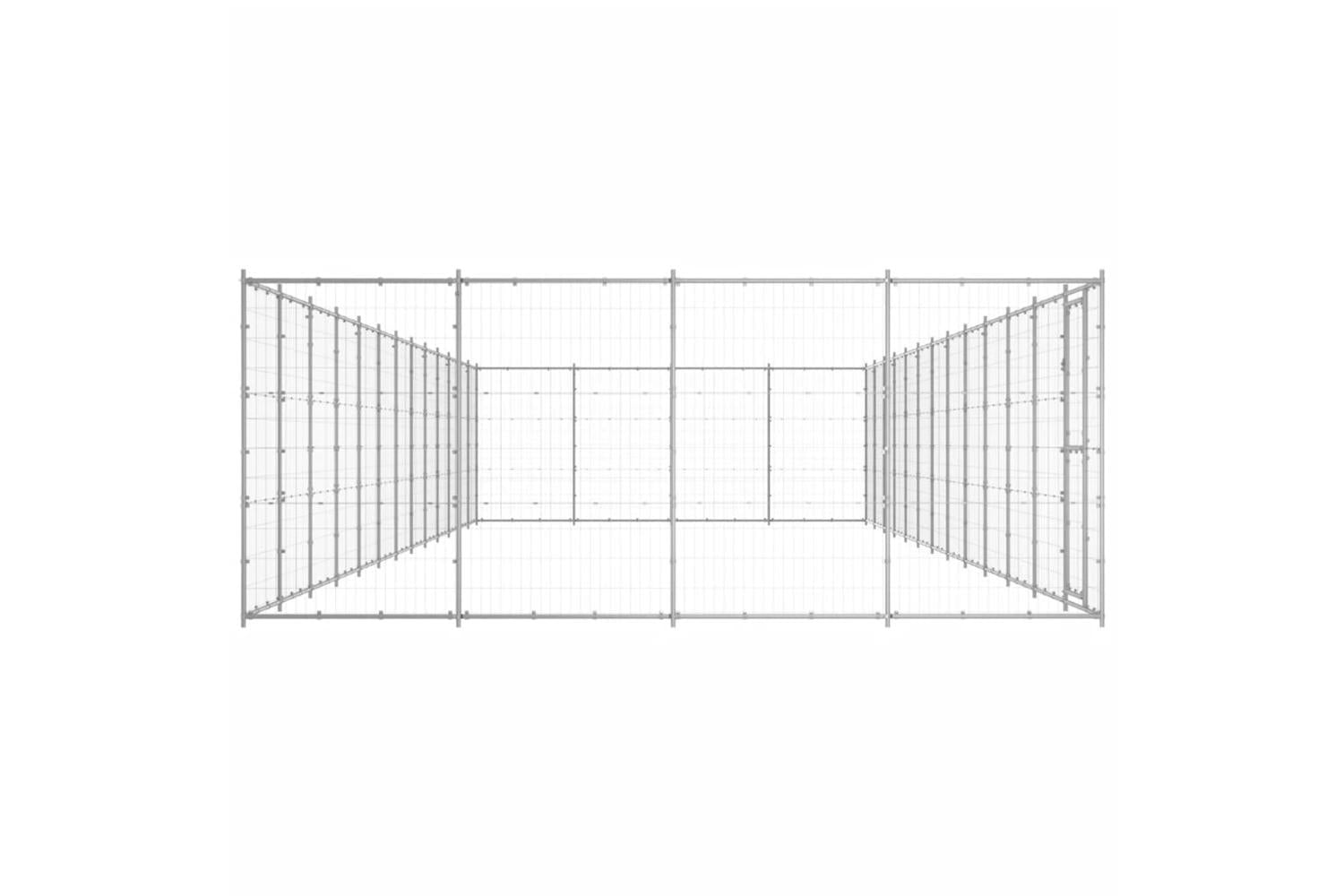 Vidaxl Outdoor Dog Kennel Galvanised Steel 5324 M-3