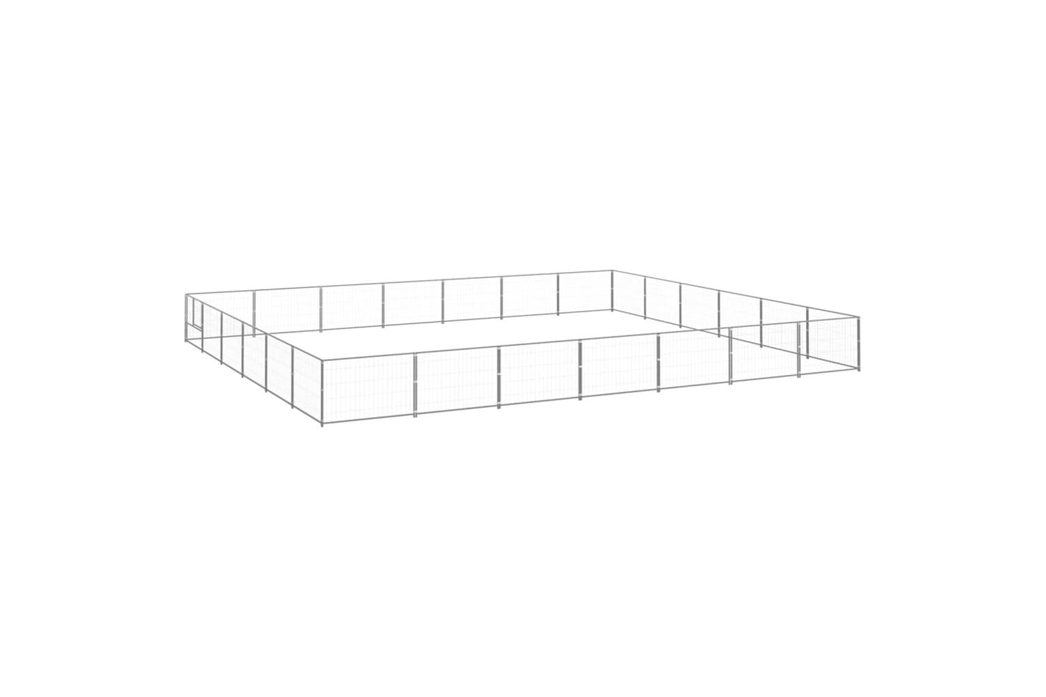 Vidaxl Dog Kennel Silver 42 M Steel