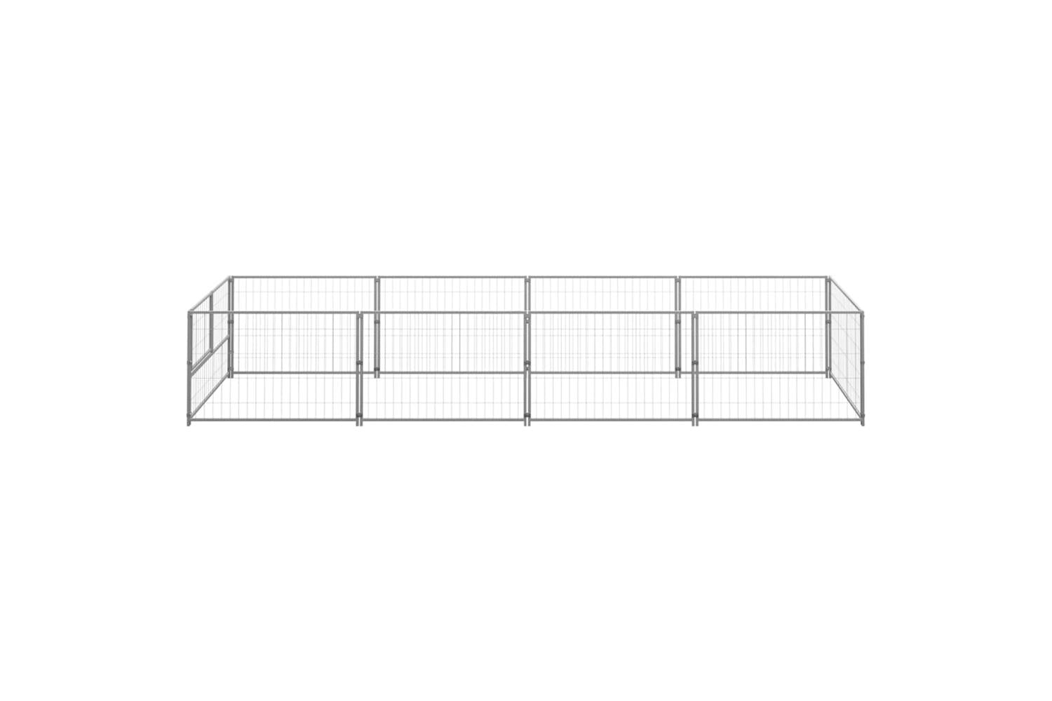 Vidaxl Dog Kennel Silver 4 M Steel-2