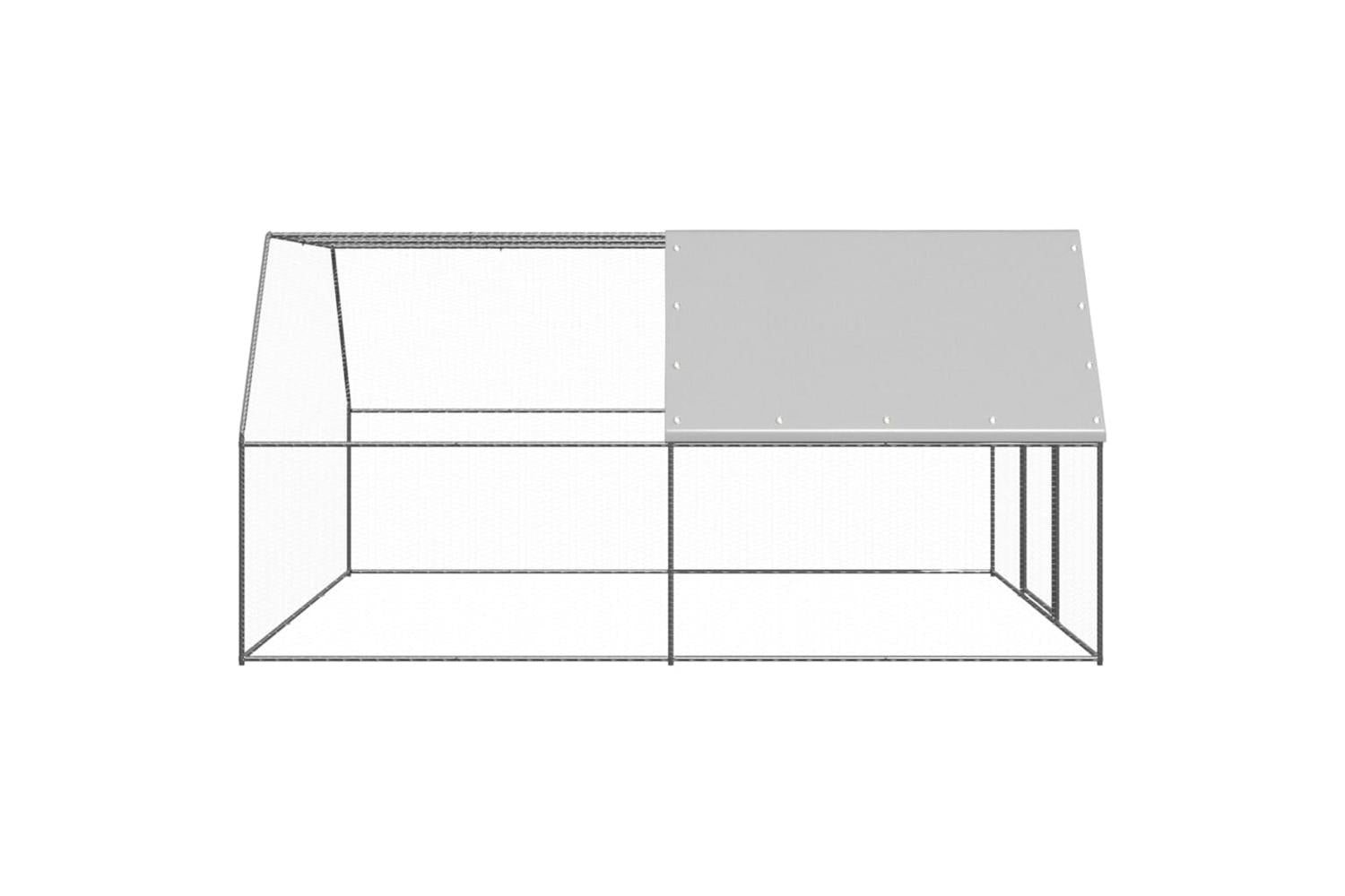 Vidaxl Outdoor Chicken Cage 3x4x2 M Galvanised Steel-3