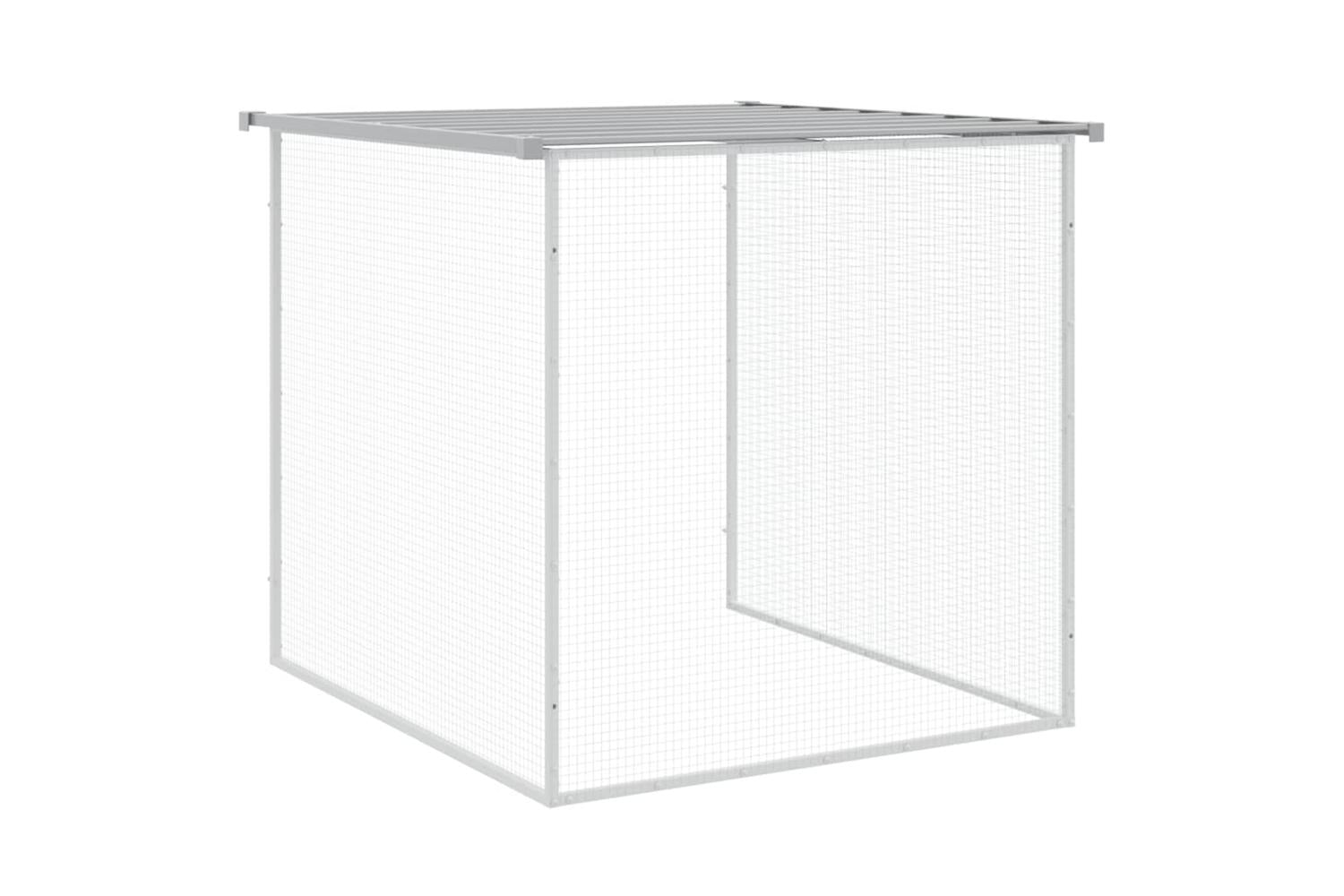 Vidaxl Chicken Cage With Roof Light Grey 1003x98x90 Cm Galvanised Steel-8