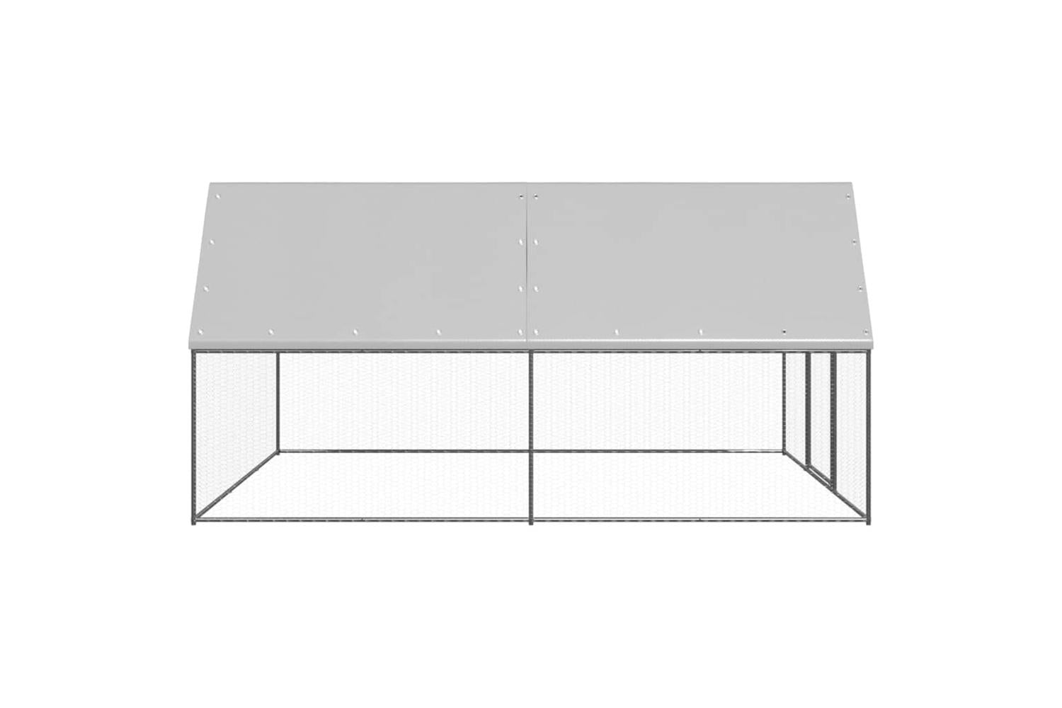 Vidaxl Outdoor Chicken Cage 3x4x2 M Galvanised Steel-3