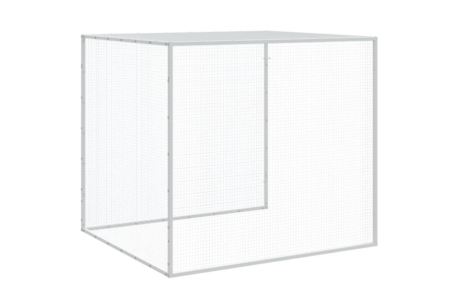 Vidaxl Chicken Cage With Roof Light Grey 403x98x90 Cm Galvanised Steel-8