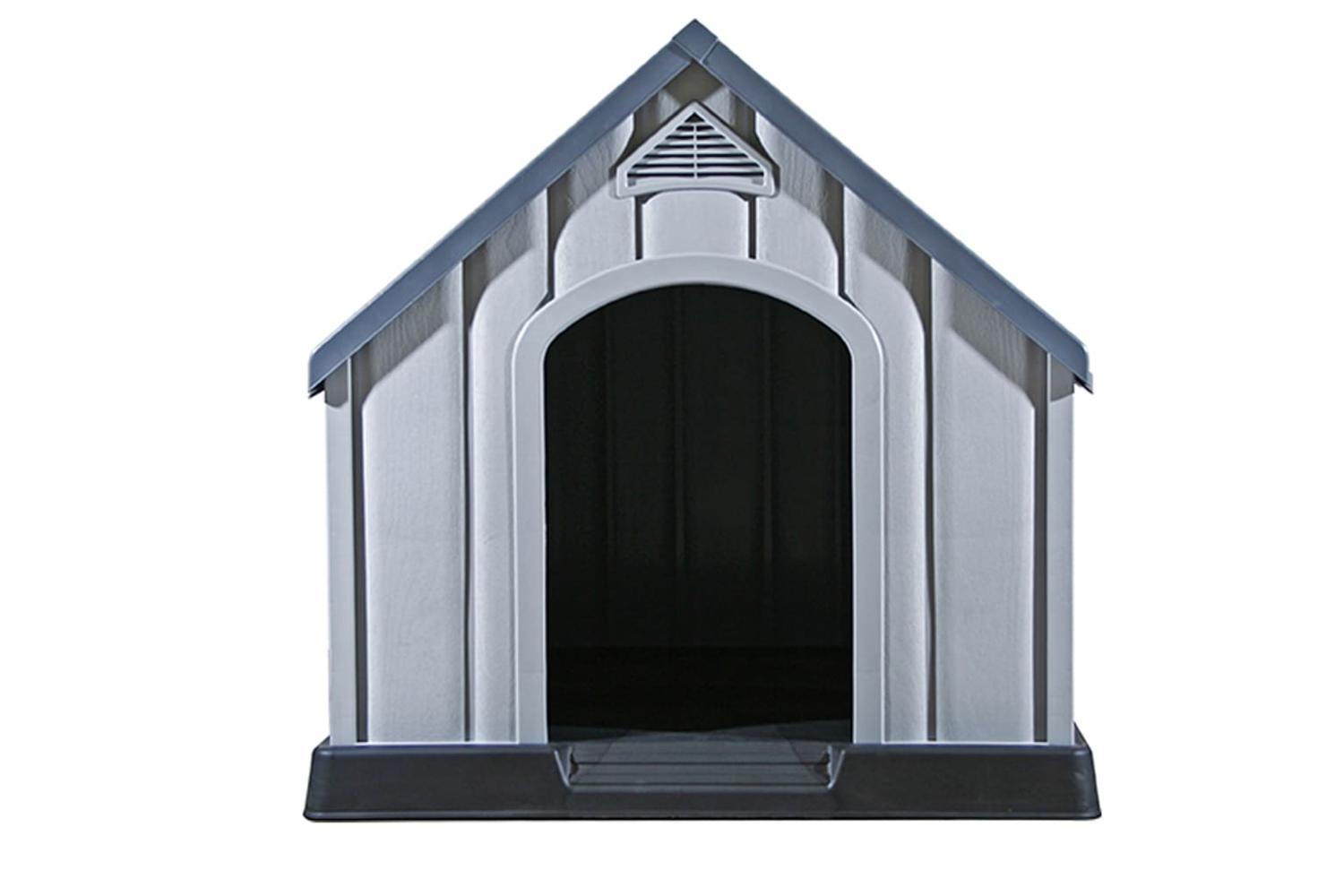 Vidaxl Dog House Grey 92x87x91 Cm Plastic-4