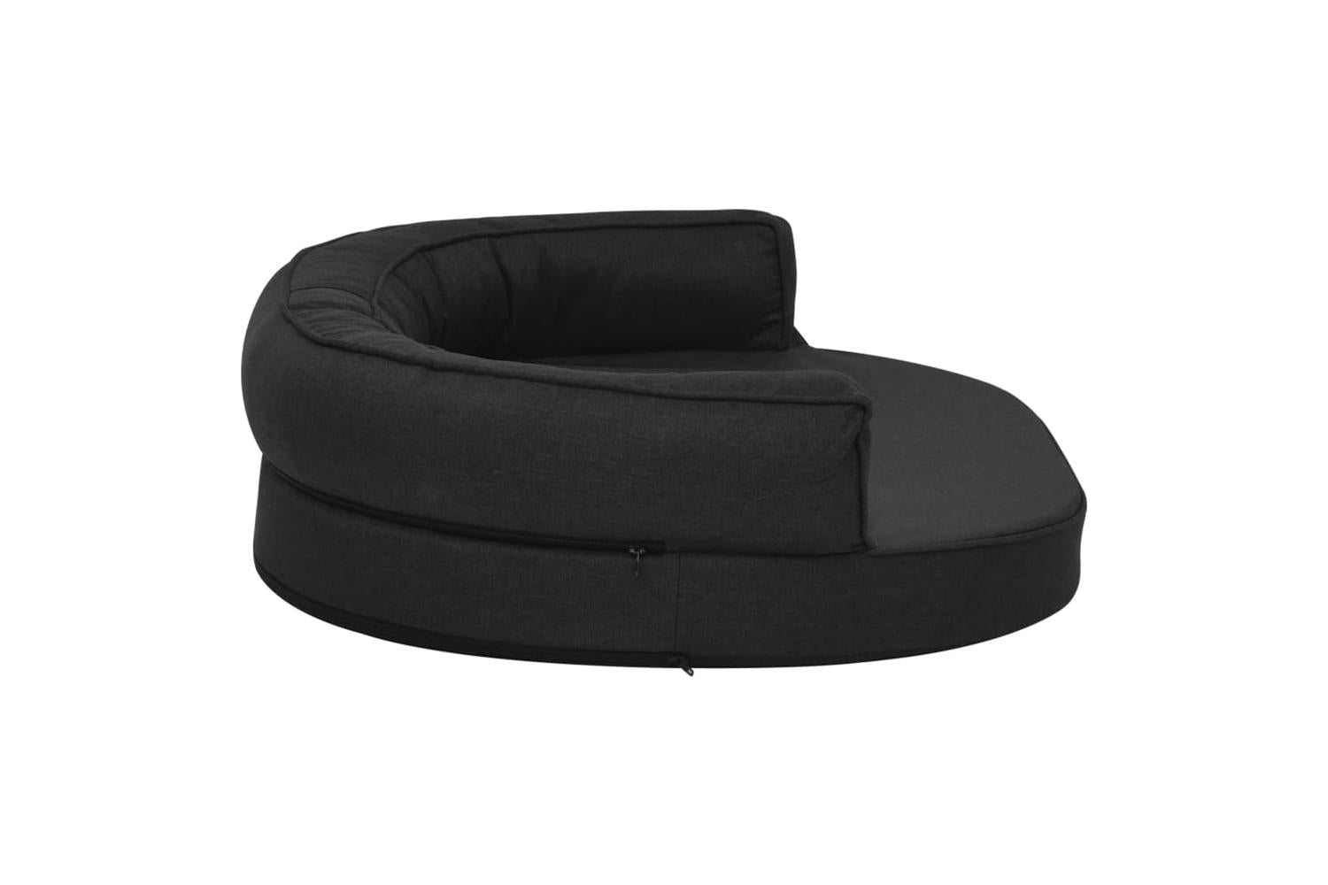 Vidaxl Ergonomic Dog Bed Mattress 75x53 Cm Linen Look Black-4