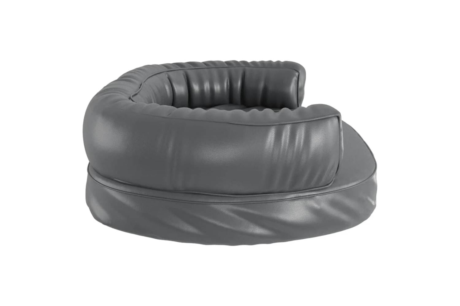 Vidaxl Ergonomic Foam Dog Bed Grey 75x53 Cm Faux Leather-5