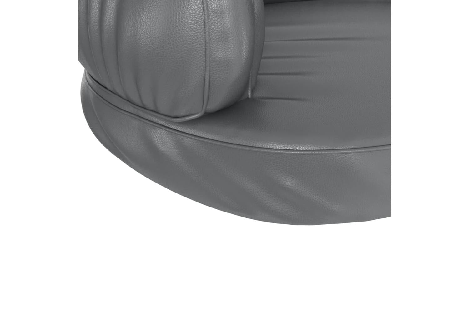 Vidaxl Ergonomic Foam Dog Bed Grey 75x53 Cm Faux Leather-6