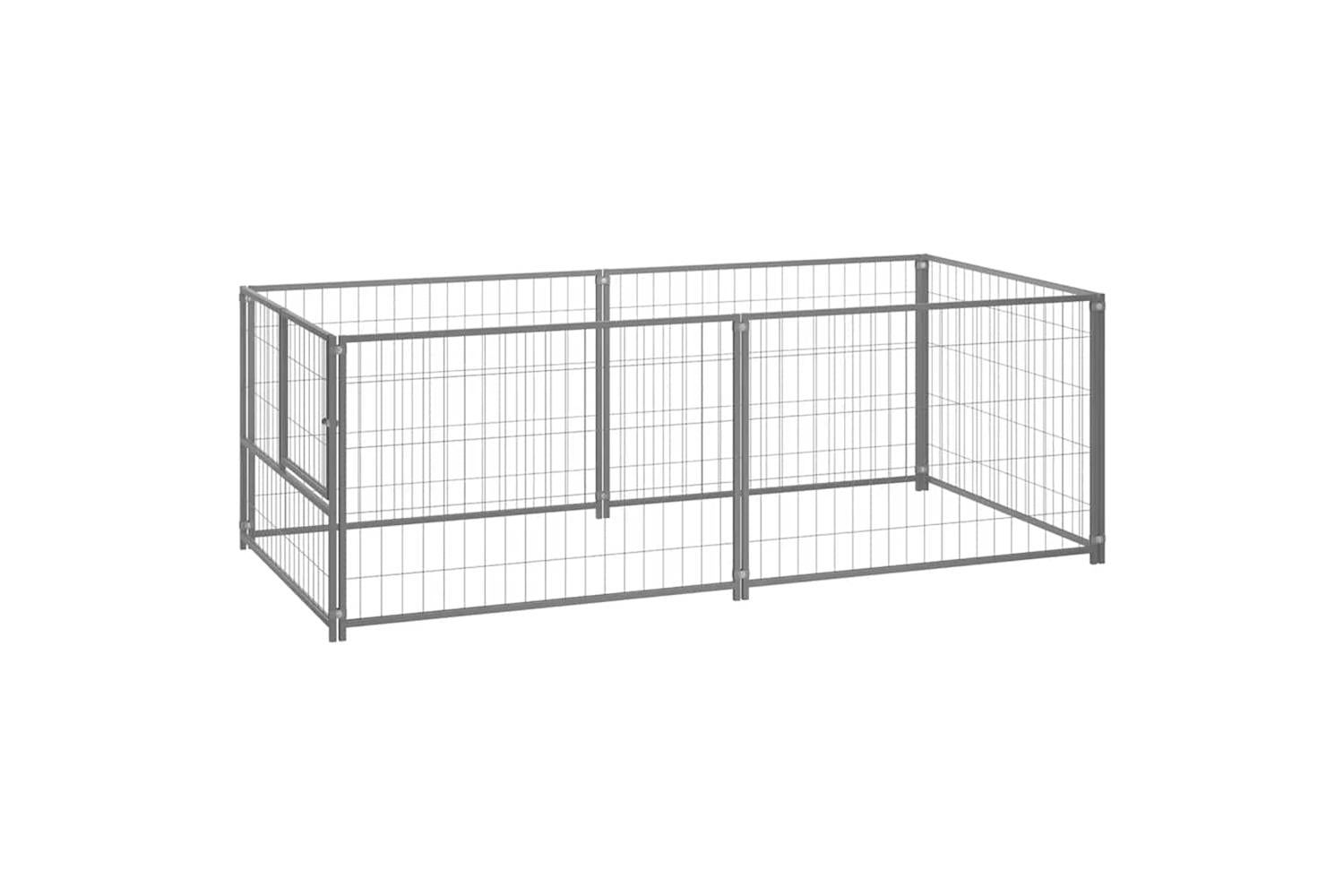 Vidaxl Dog Kennel Silver 200x100x70 Cm Steel