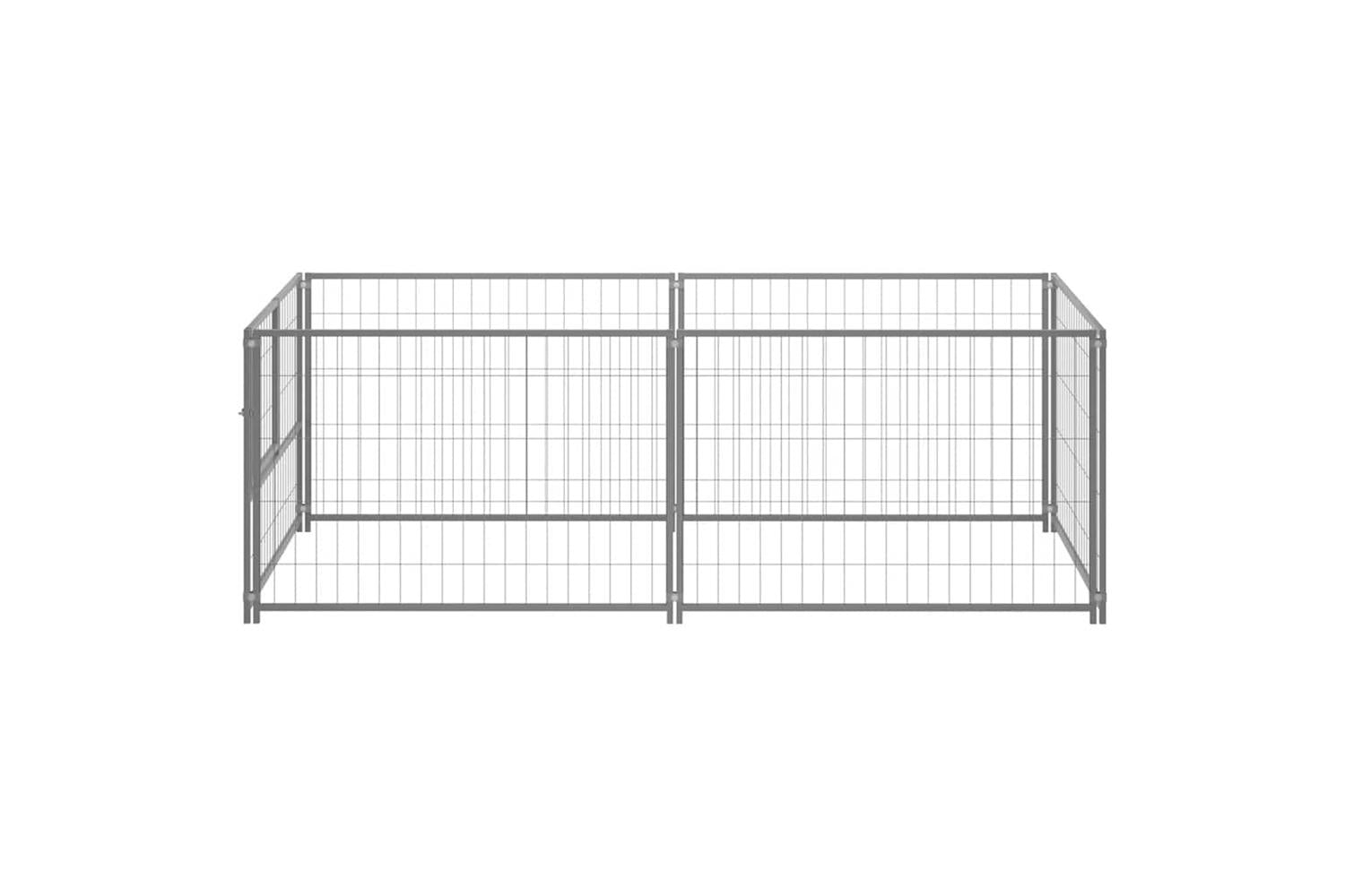 Vidaxl Dog Kennel Silver 200x100x70 Cm Steel-2