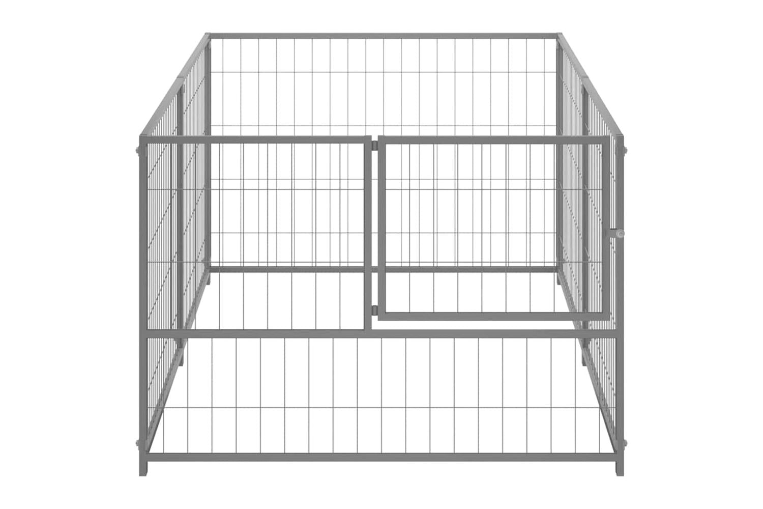 Vidaxl Dog Kennel Silver 200x100x70 Cm Steel-3