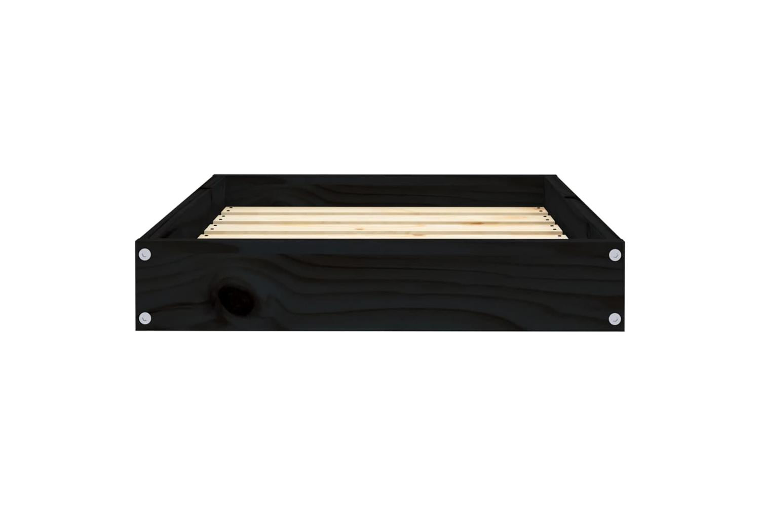 Vidaxl Dog Bed Black 615x49x9 Cm Solid Wood Pine-4