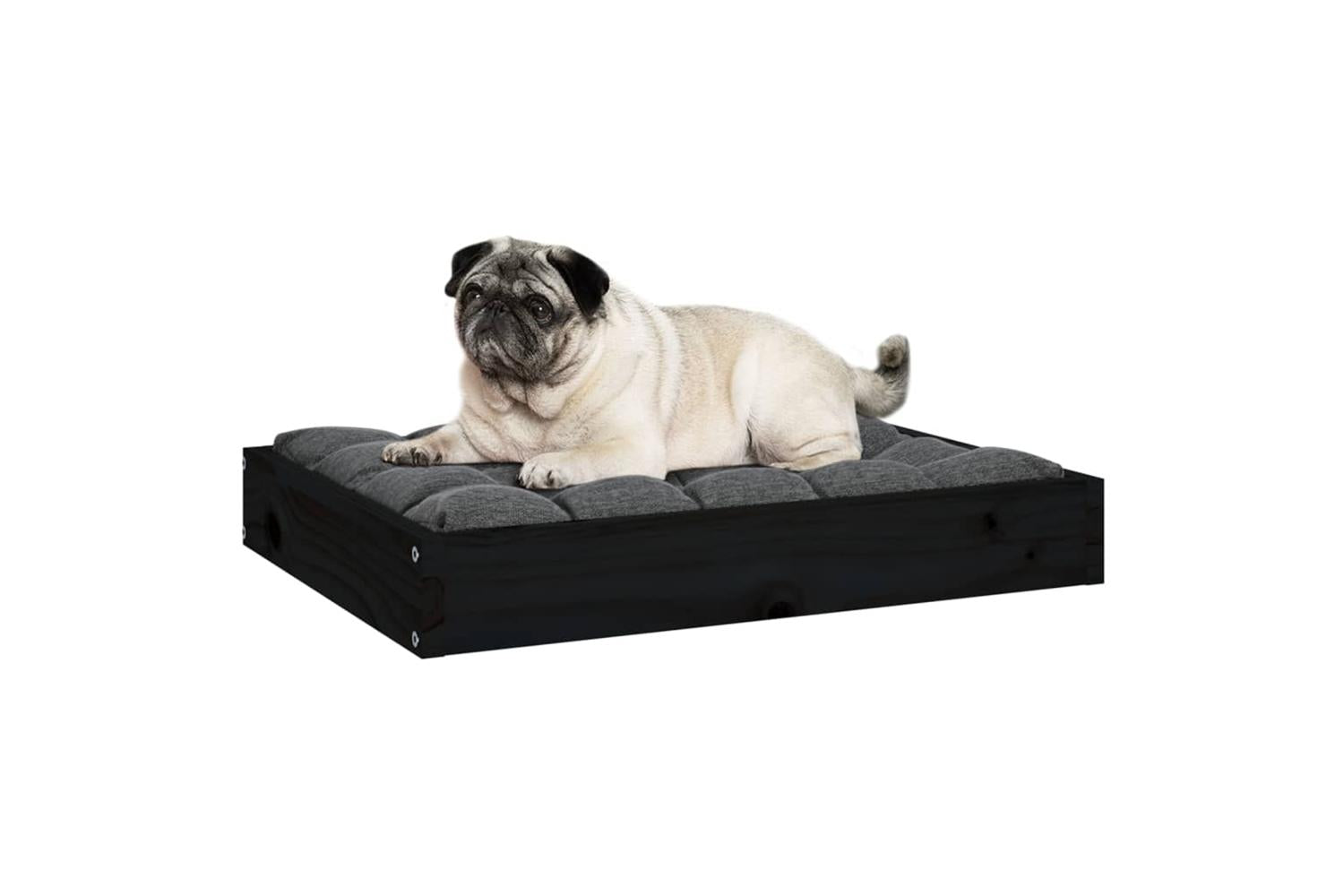 Vidaxl Dog Bed Black 615x49x9 Cm Solid Wood Pine-6