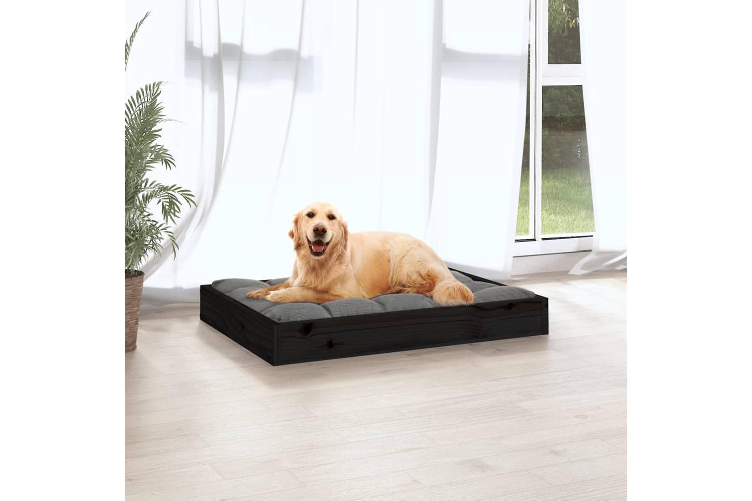 Vidaxl Dog Bed Black 715x54x9 Cm Solid Wood Pine-5