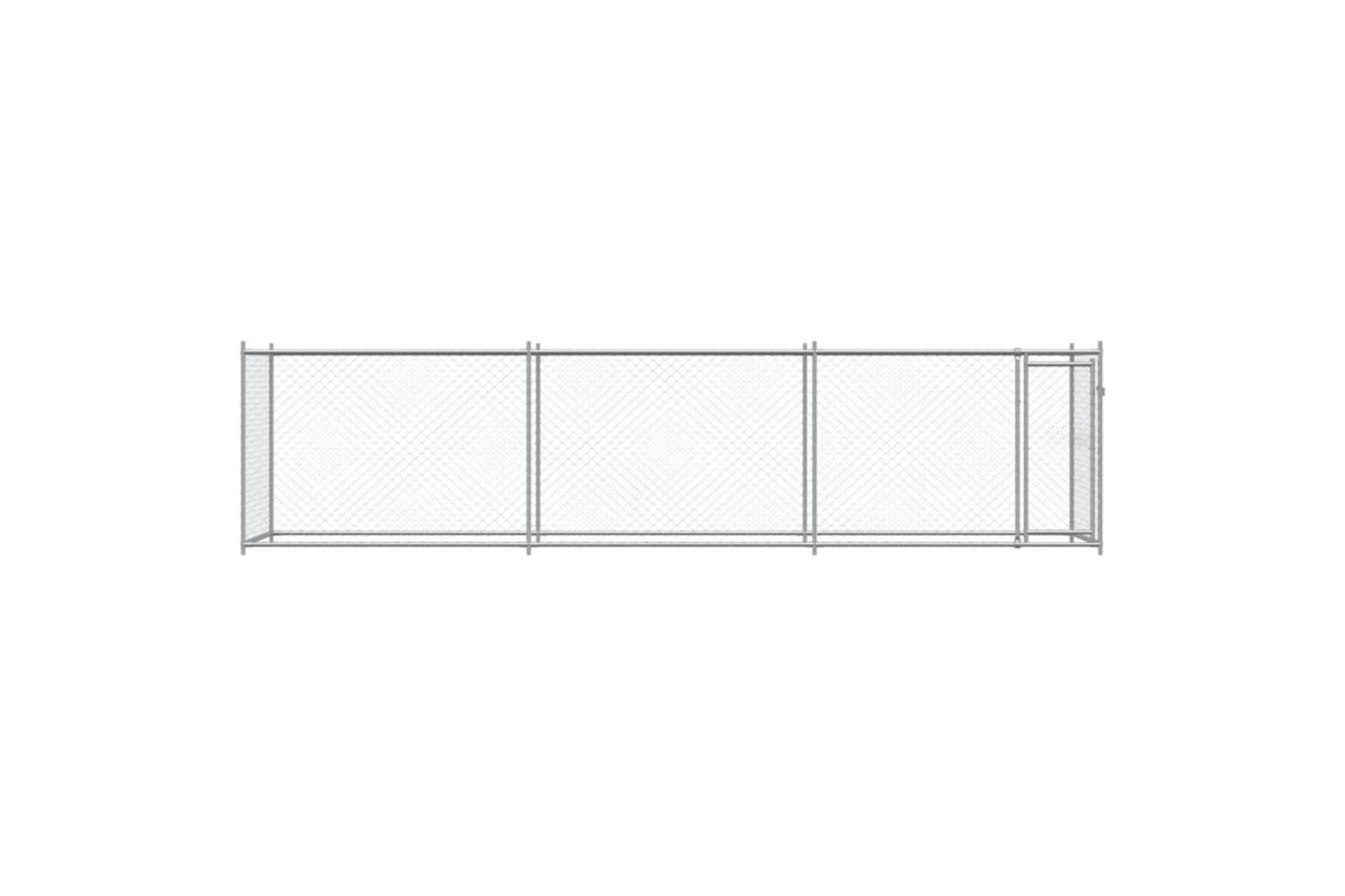 Vidaxl Dog Cage With Door Grey 6x2x15 M Galvanised Steel-4