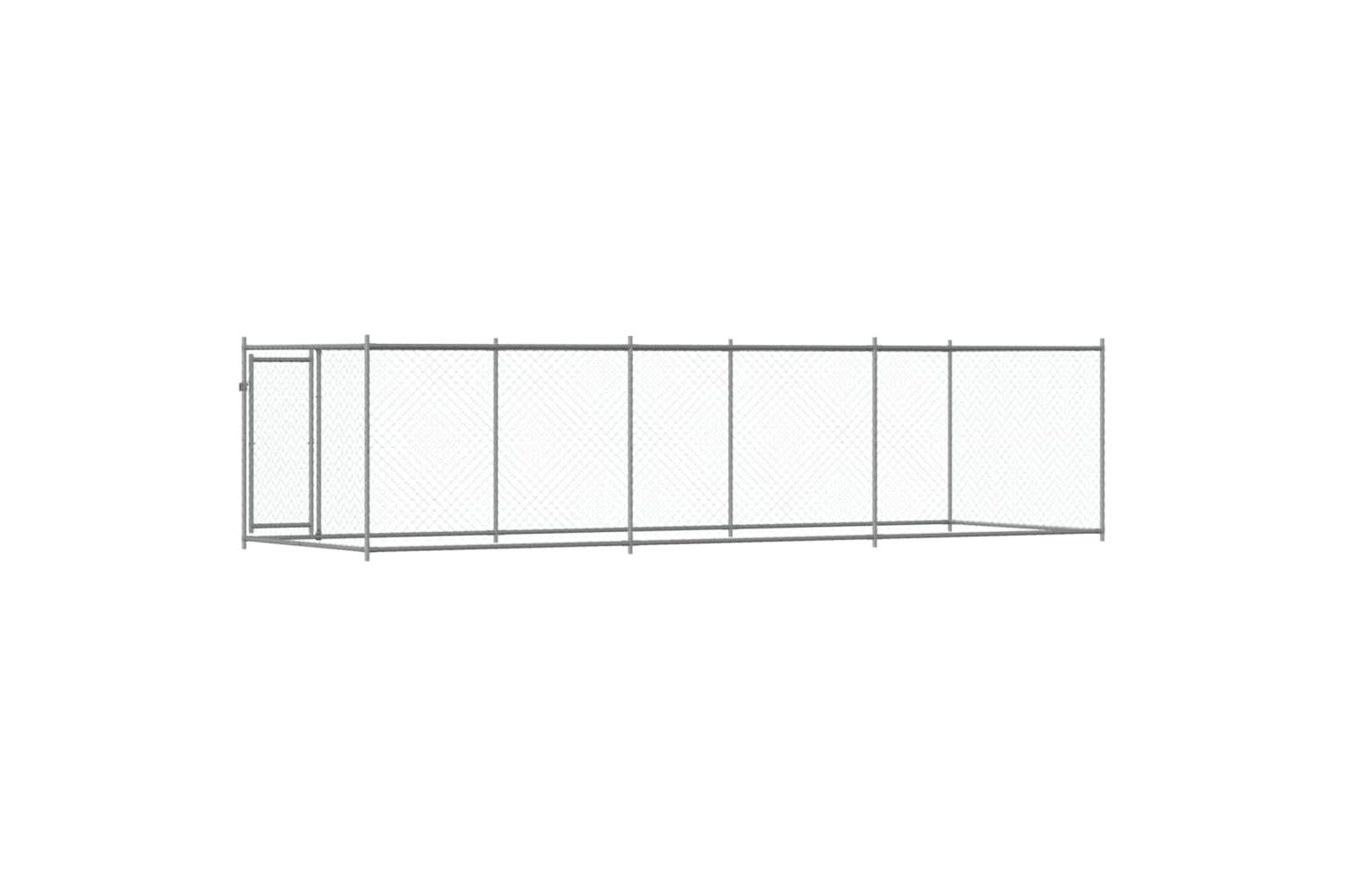 Vidaxl Dog Cage With Door Grey 6x2x15 M Galvanised Steel-6
