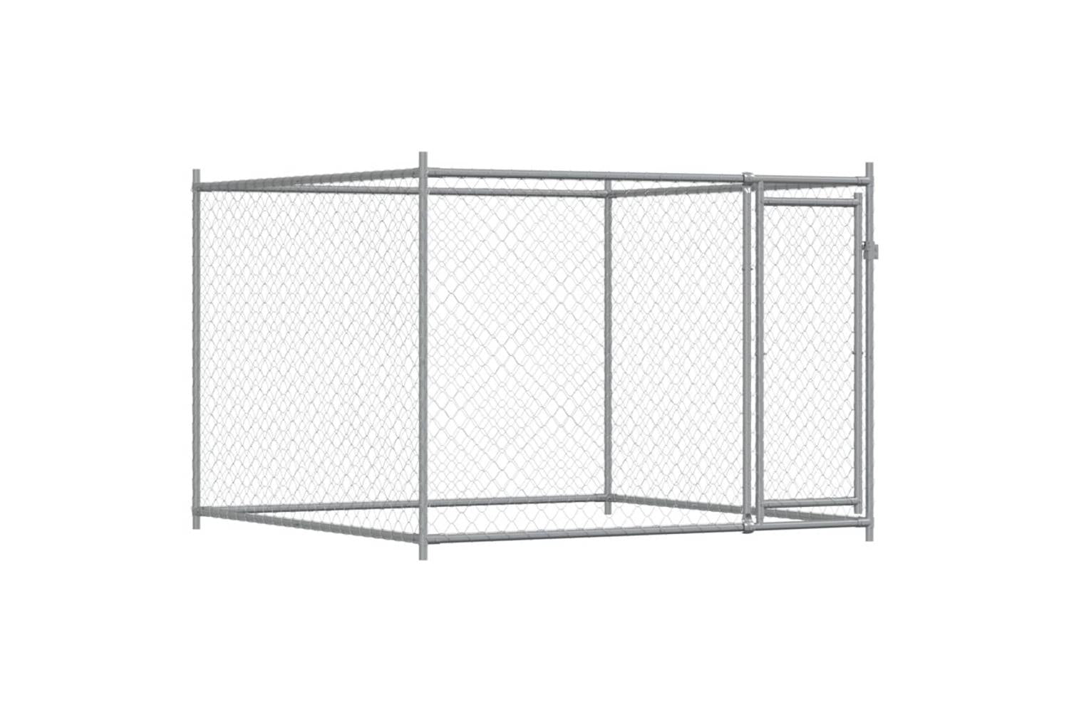 Vidaxl Dog Cage With Door Grey 6x2x15 M Galvanised Steel-7