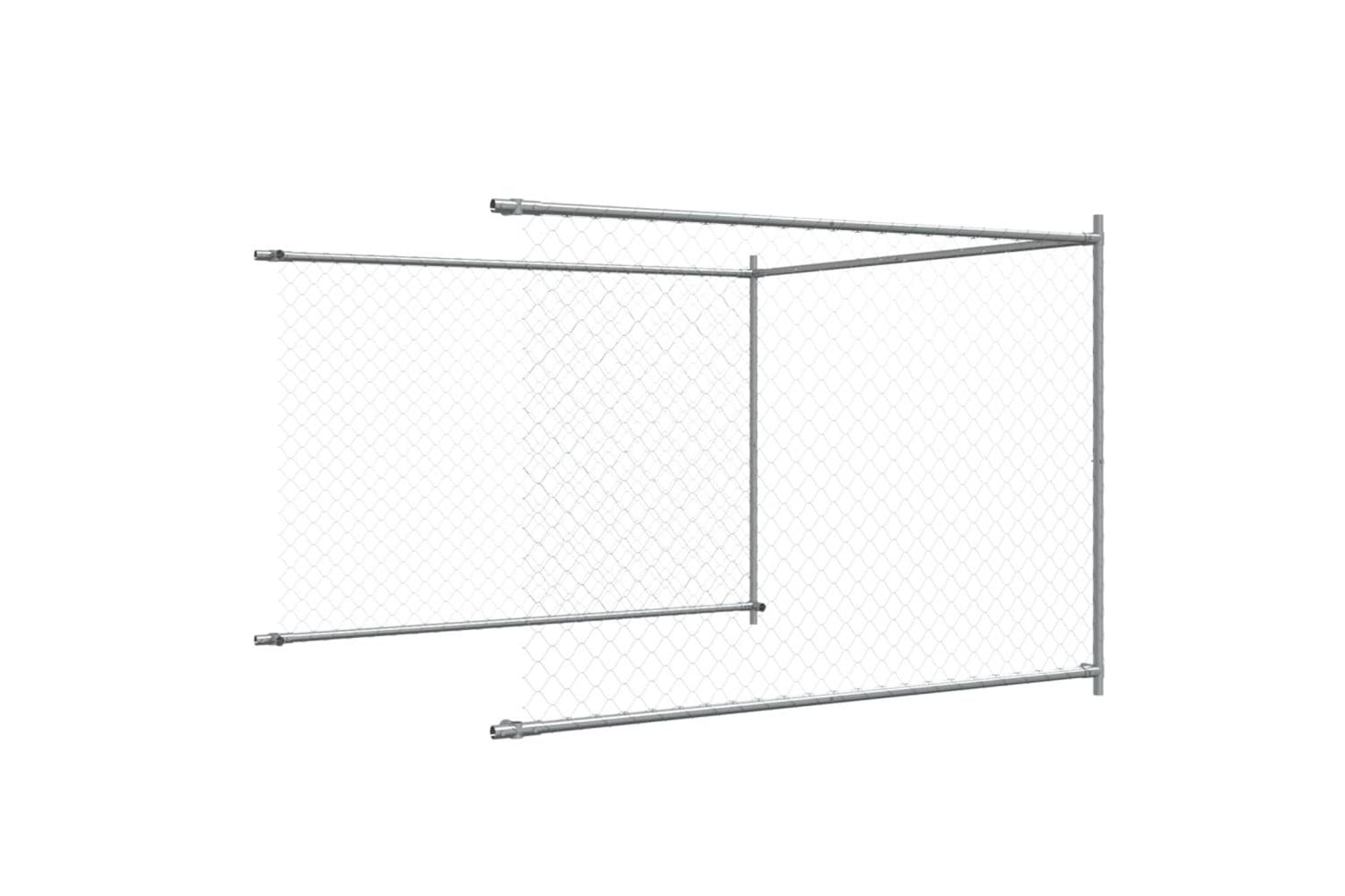 Vidaxl Dog Cage With Door Grey 6x2x15 M Galvanised Steel-8