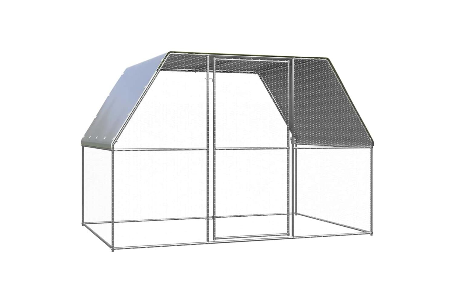 Vidaxl Chicken Cage Silver And Grey 3x2x2 M Galvanised Steel