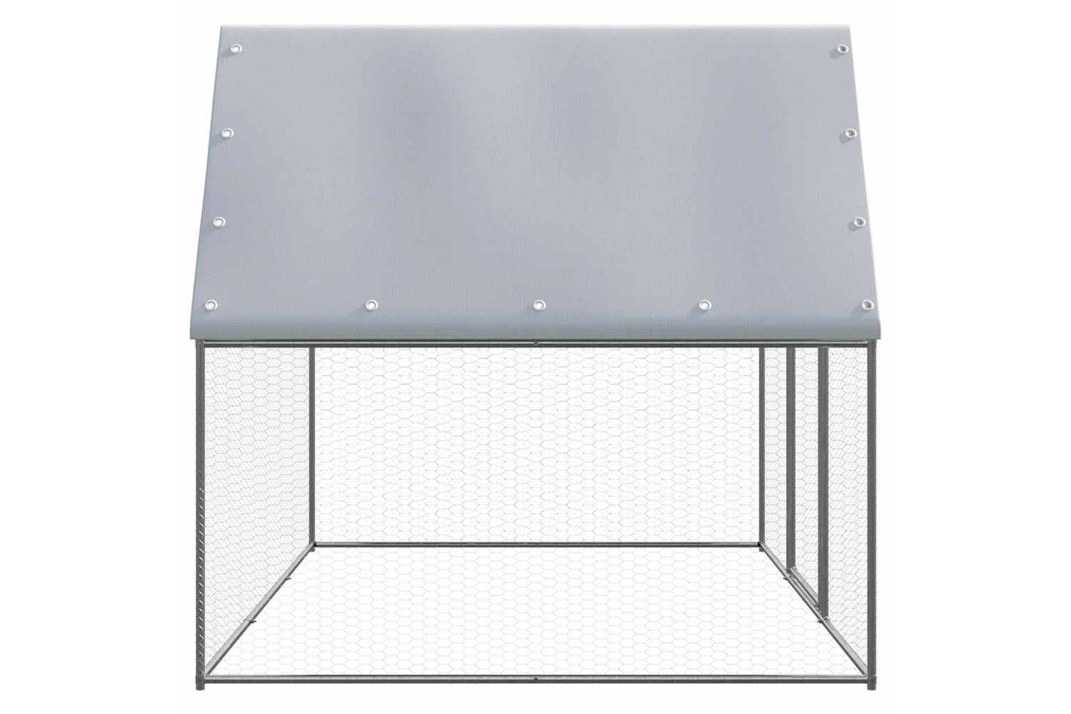 Vidaxl Chicken Cage Silver And Grey 3x2x2 M Galvanised Steel-3