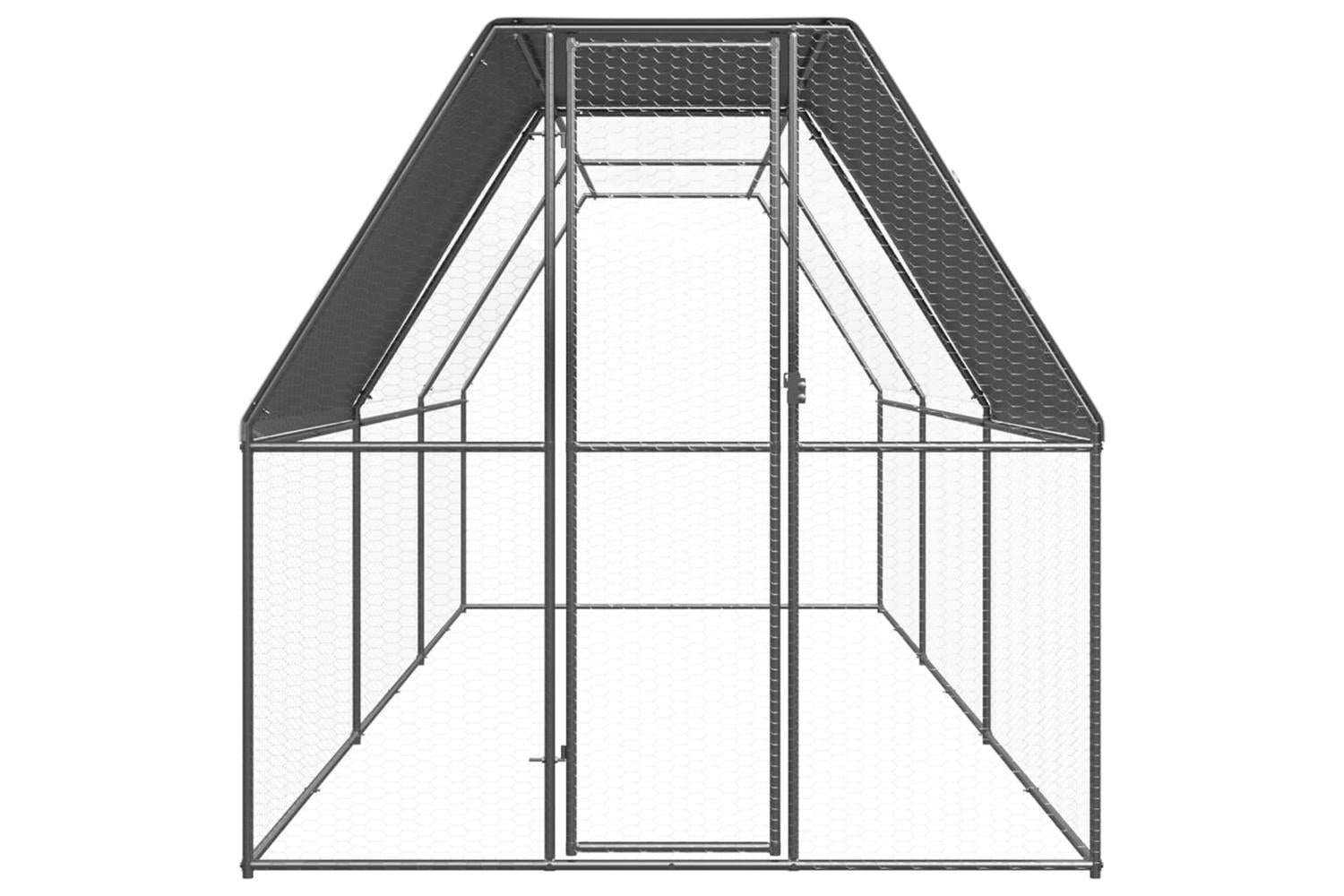 Vidaxl Chicken Cage 2x6x2 M Galvanised Steel-2