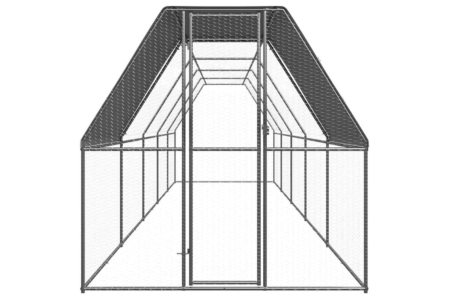 Vidaxl Chicken Cage 2x10x2 M Galvanised Steel-2