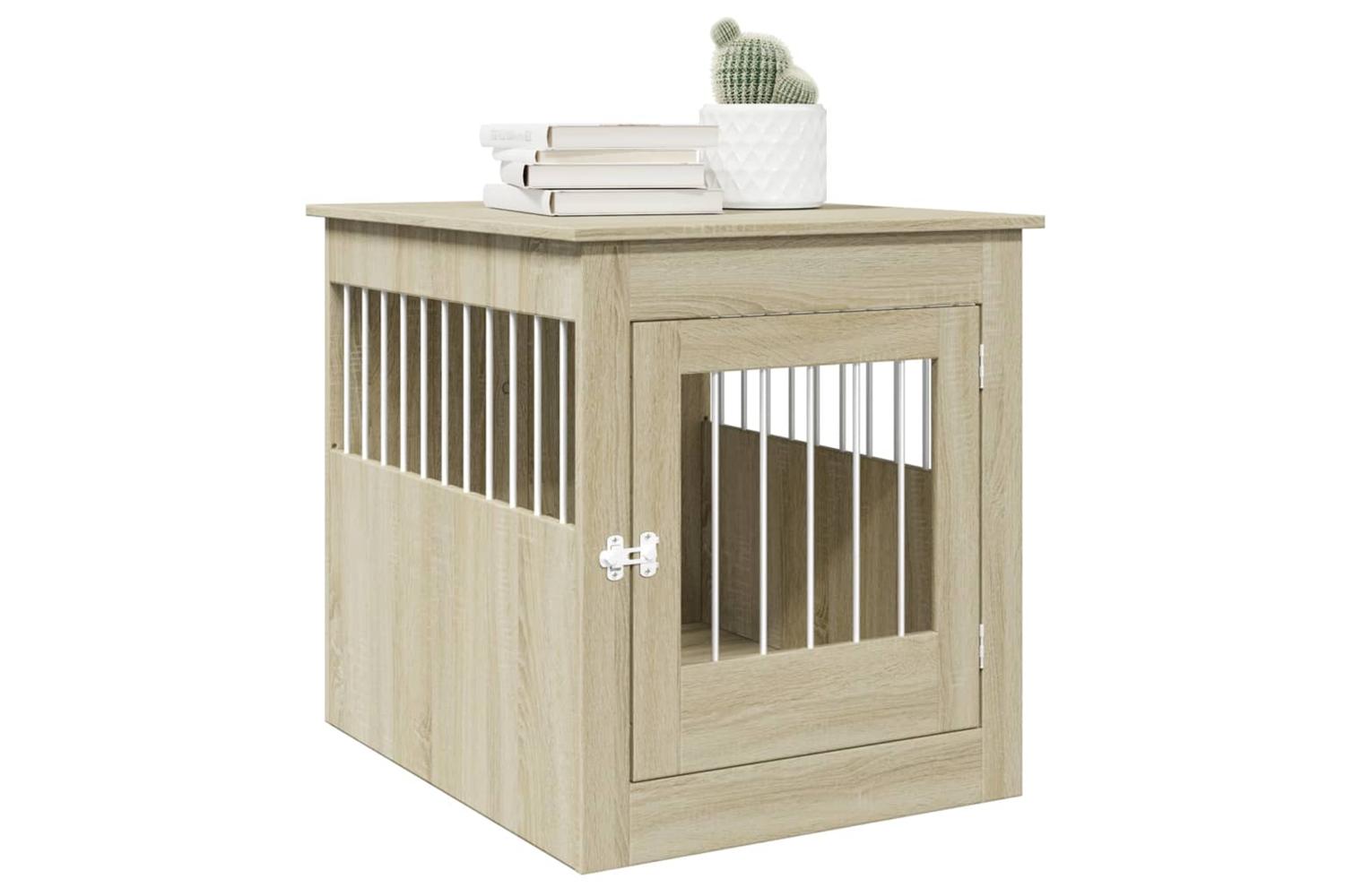 Vidaxl Dog Crate Furniture Sonoma Oak 645x80x71 Cm Engineered Wood-3